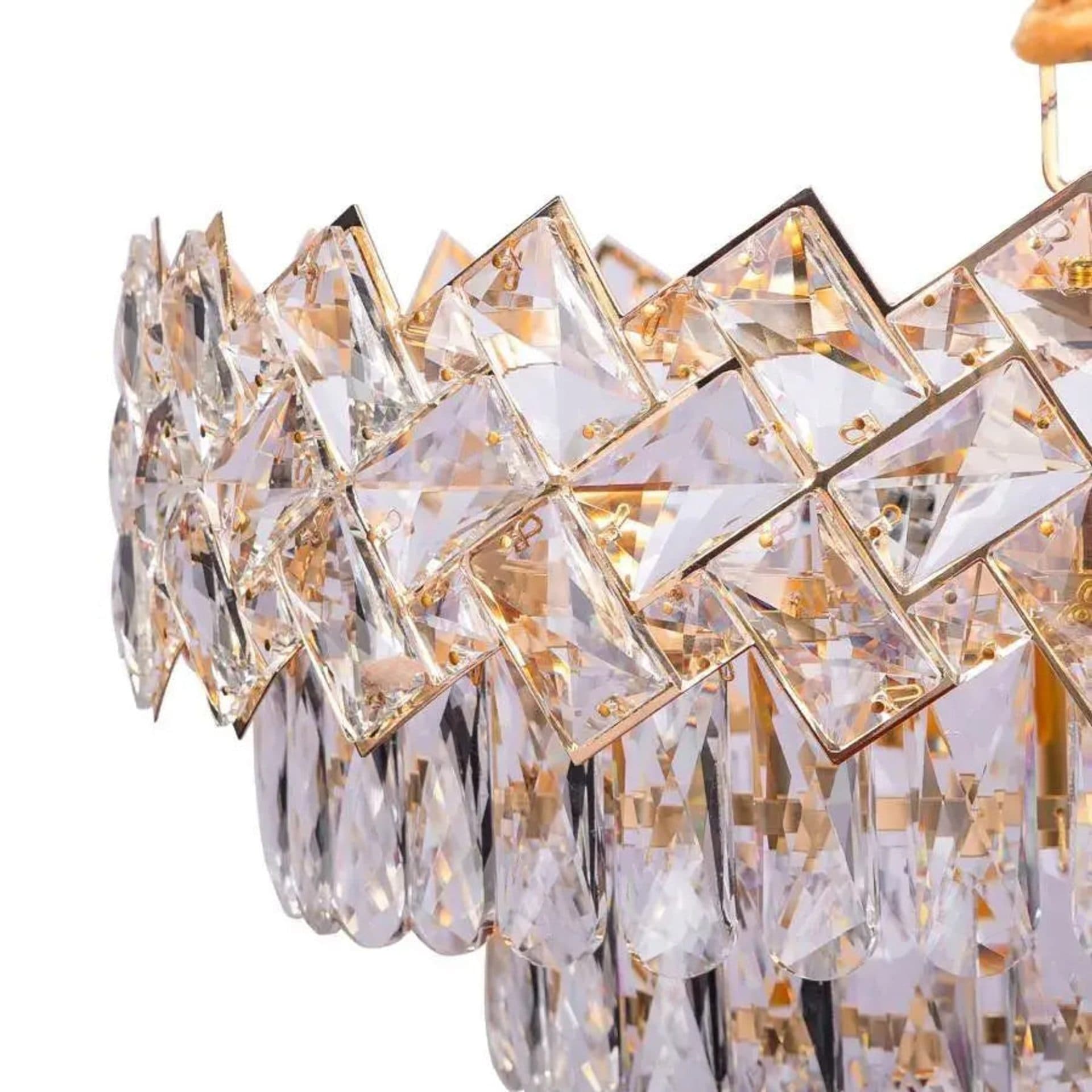 Candelabru Cristal Flippy WINDSOR Supremo 10x E14 Diametru 80cm Auriu Lucios — imagine 4