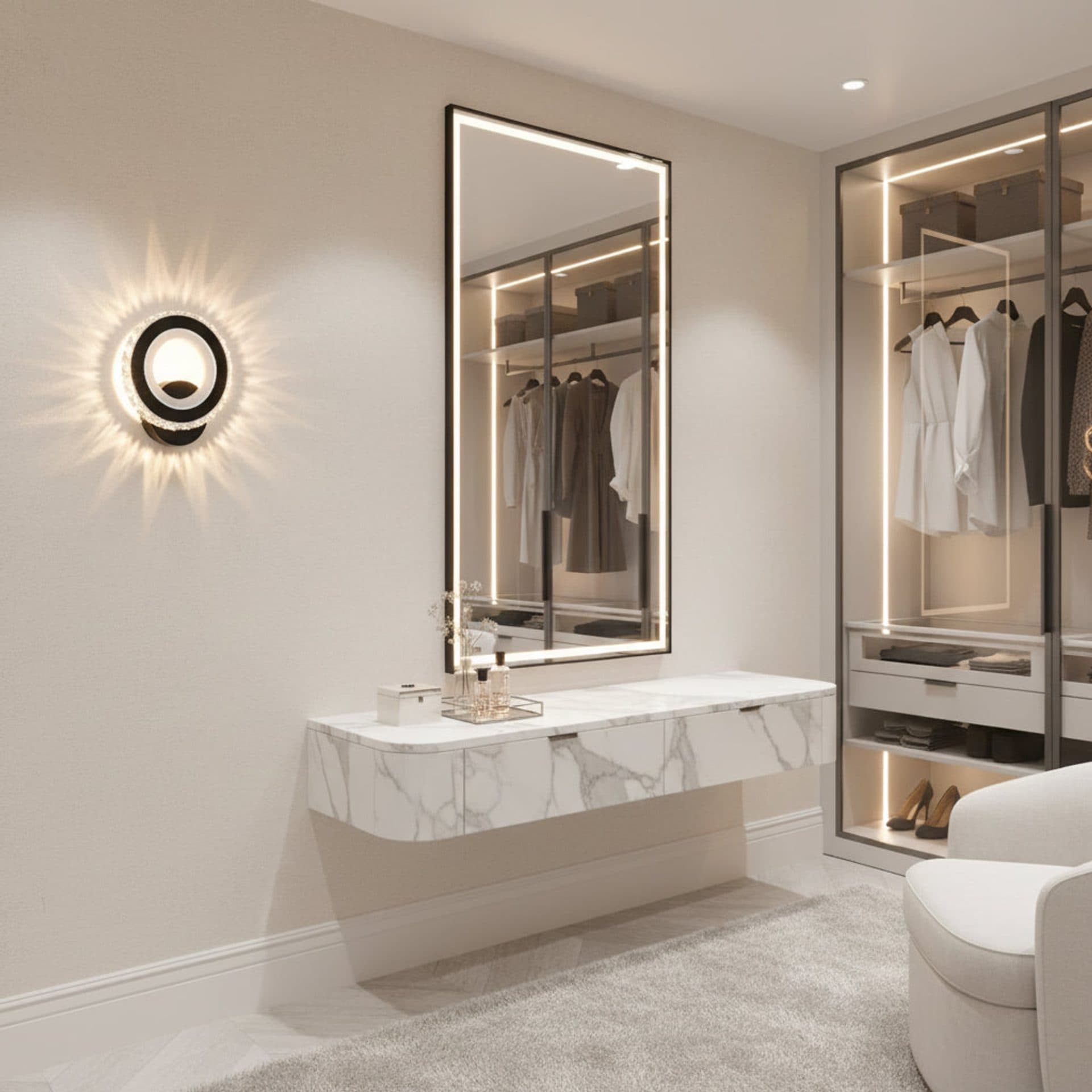 Aplica LED Rotonda 16W Negru Inox lumina Calda Rece Neutra — imagine 1