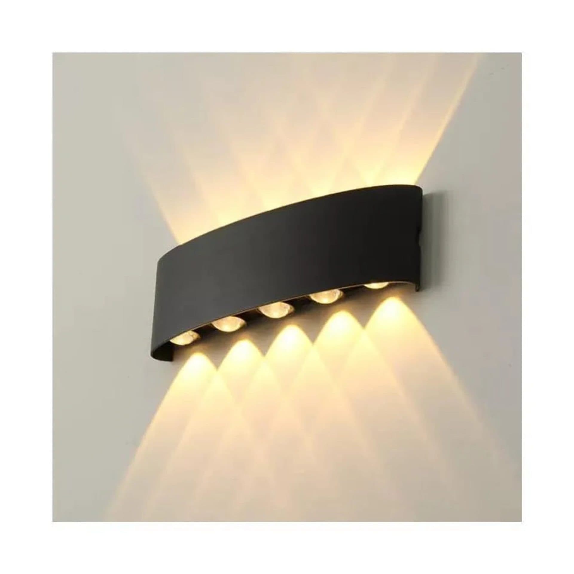 Aplica LED Flippy Interior/Exterior 10 Surse x 1W IP65 Negru 3000K — imagine 1