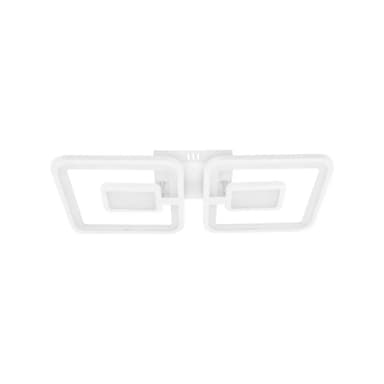 Lustra LED Flippy 28W 2 Patrate telecomanda lumina Rece/Calda/Neutra Dimabila Alb