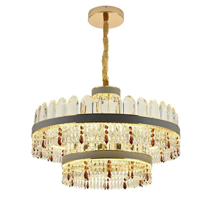 Candelabru LED Flippy Pollux 300W Diametru 75cm Auriu Cristal Dimabila — imagine 1