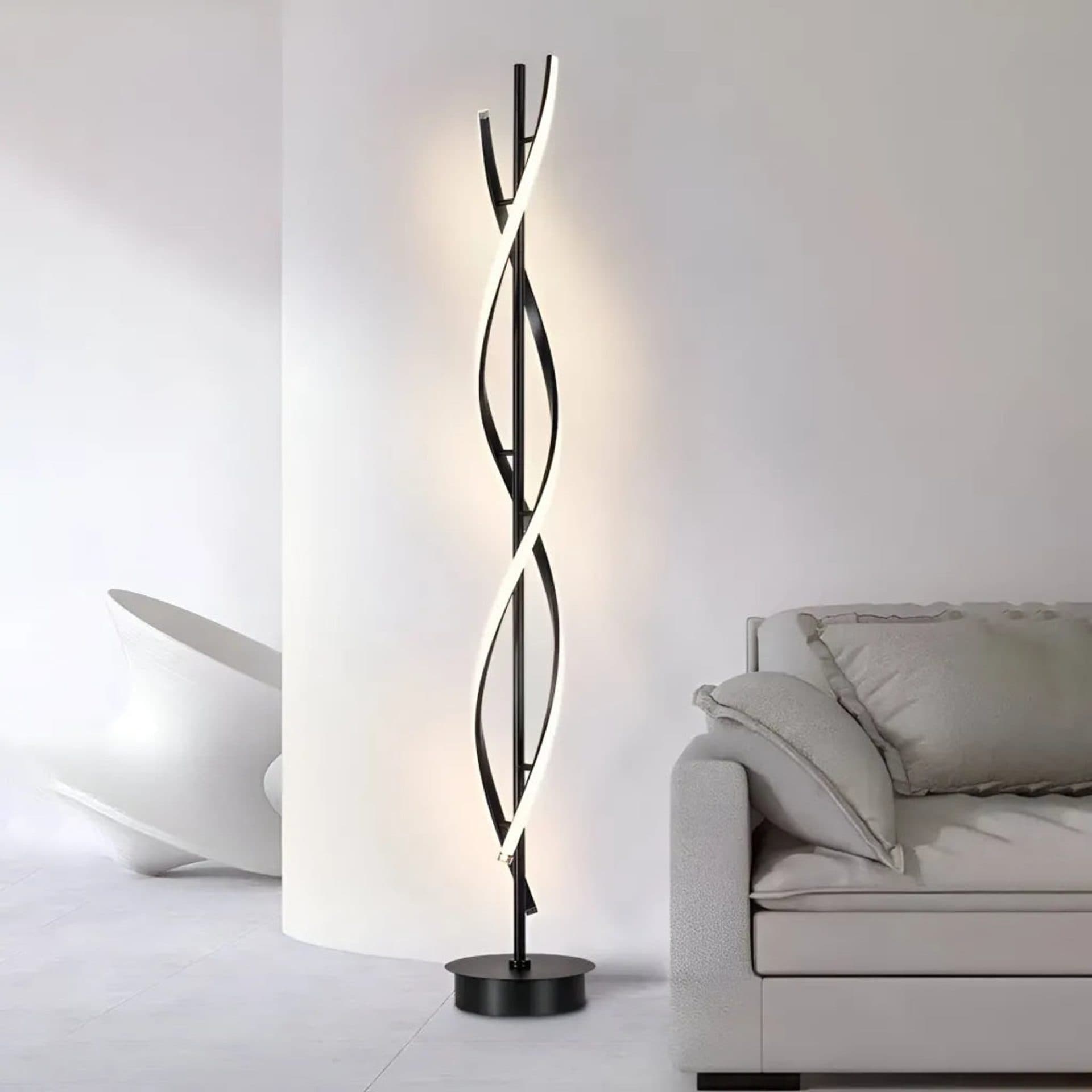 Lampadar LED Flippy 27W 3000K/4000K/6000K Metal si Acril Negru — imagine 2