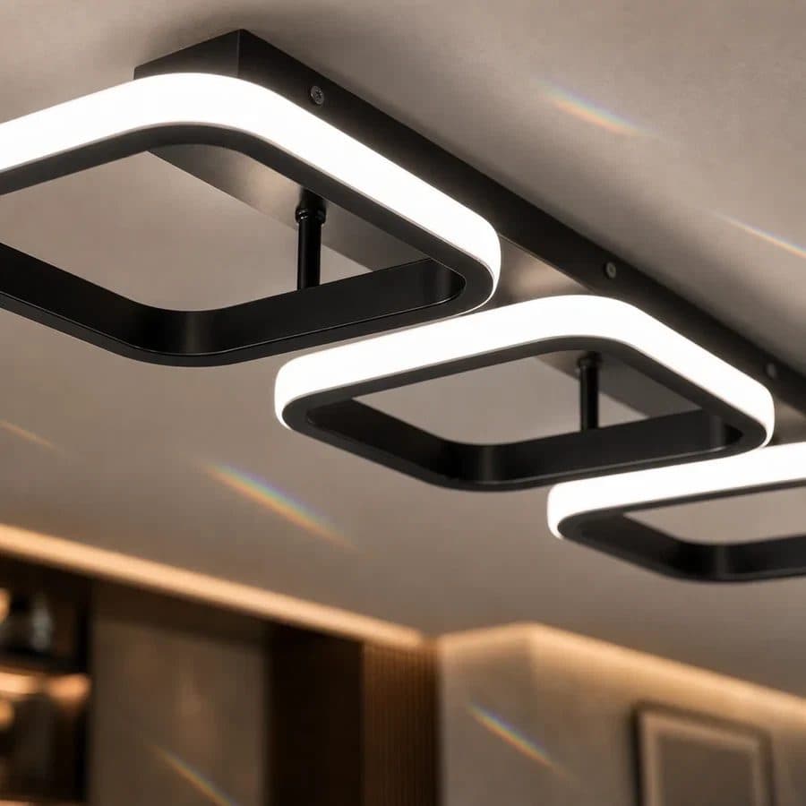 Lustra LED Flippy VERTEX 3 Patrate 34W Liniara Negru — imagine 3