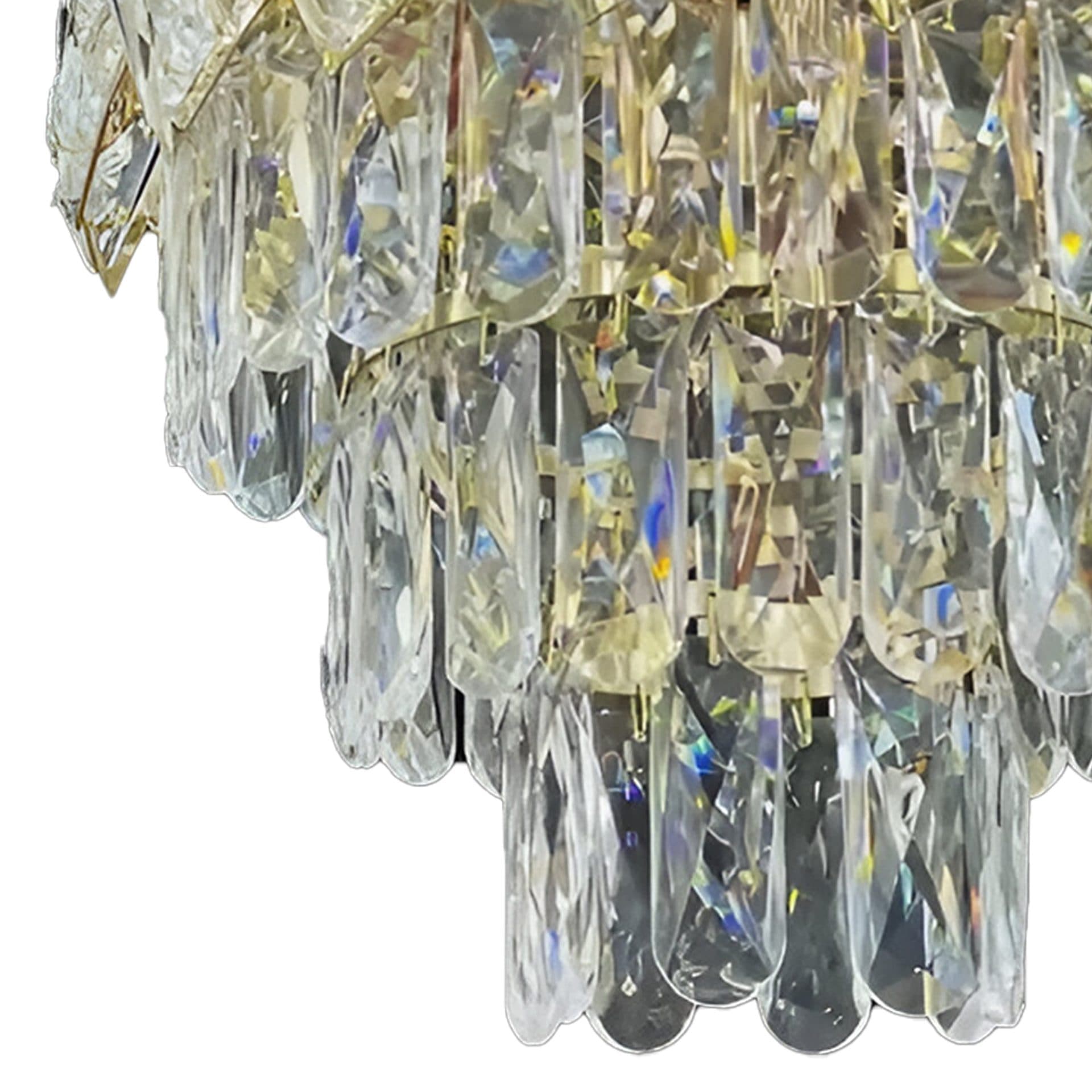 Candelabru Cristal Flippy WINDSOR Petito 3x E14, Diametru 29cm, Auriu Lucios — imagine 2