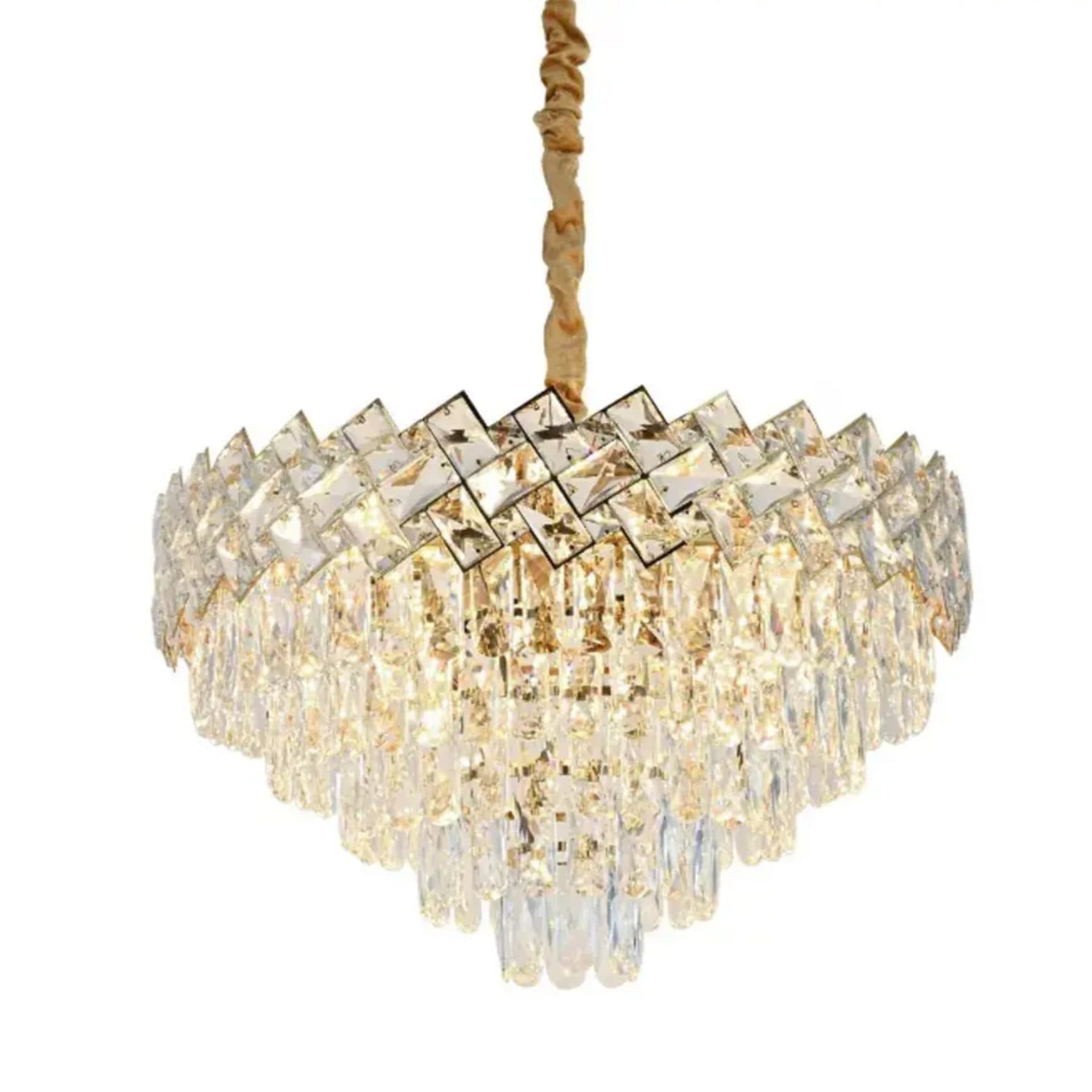 Candelabru Flippy Cristal Auriu 10x E27 — imagine 1