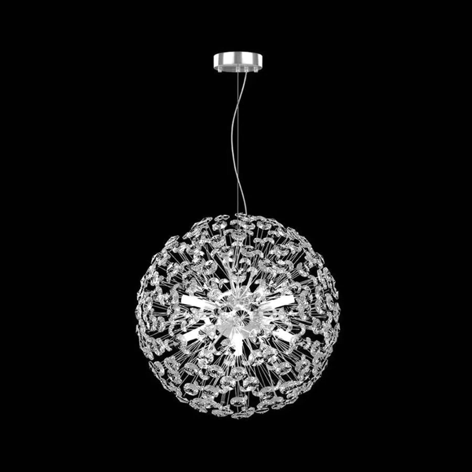Candelabru Flippy Cristal MINUET 8x G9, Diametru 40cm, Crom Lucios, Inaltime Reglabila — imagine 1