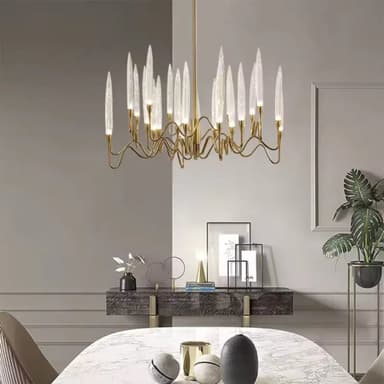 Candelabru Cristal Delta 12xG4 Auriu Flippy