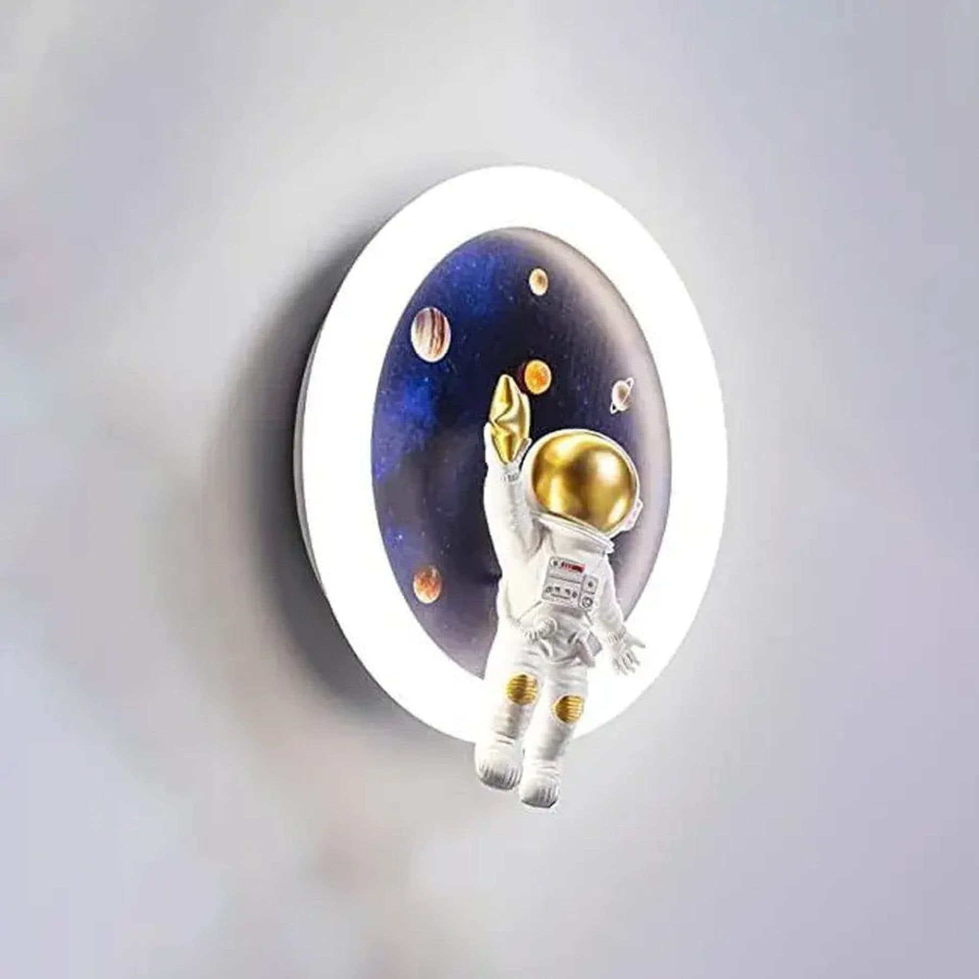 Lustra LED Flippy Astronaut 51W, telecomanda, lumina Rece/Calda/Neutra, Alb Albastru — imagine 4