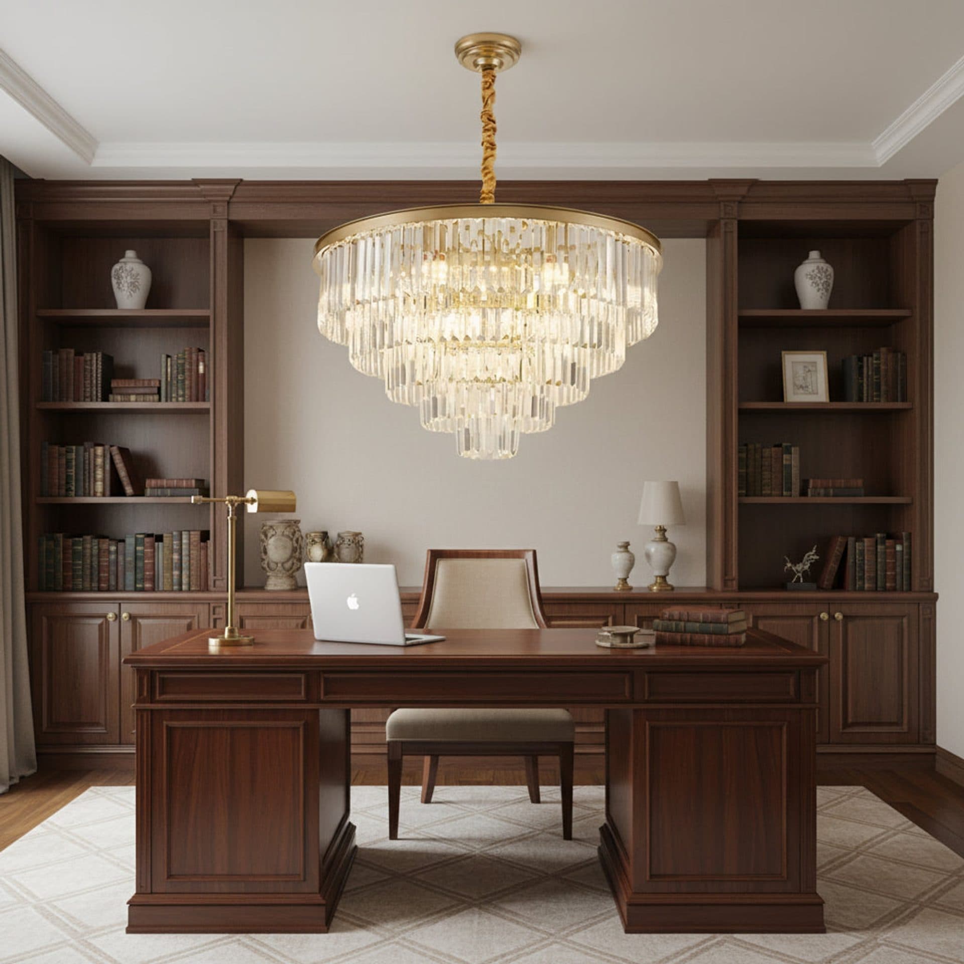 Candelabru Cristal Flippy CHAMBORD Eleganza 8xE14 Auriu Mat — imagine 3