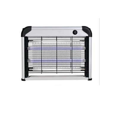 Lampa Electrica Anti-Tantari Flippy cu 2 Tuburi UV Grila de Protectie si Tava Colectoare 12 W Alb si Negru