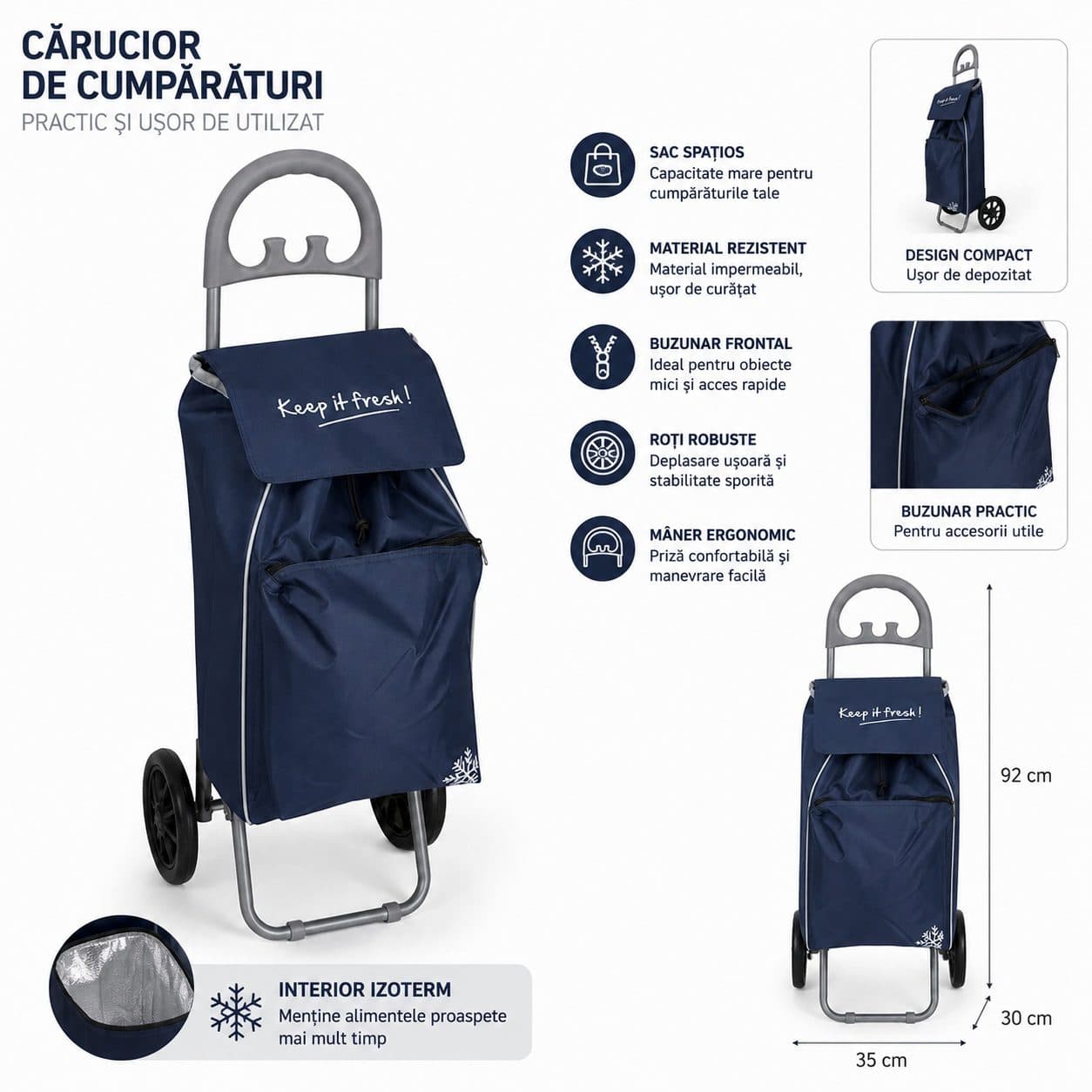 Cariocior Termoizolant Pliabil Flippy pentru Picnic si Calatorii — imagine 2