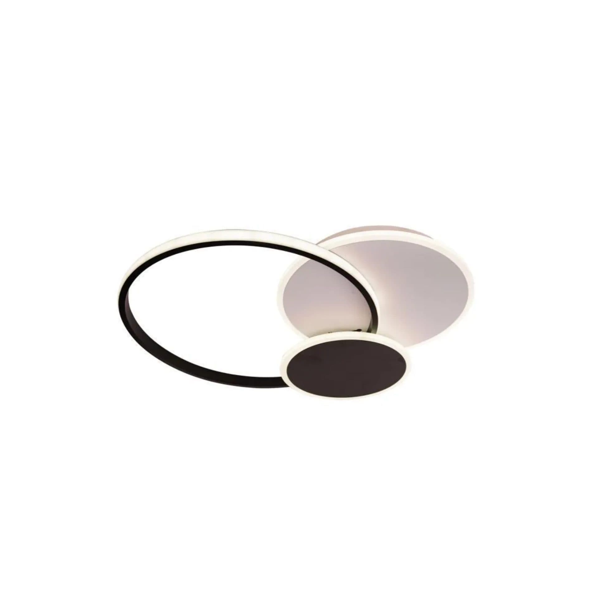 Lustra LED Flippy 46W 3 Cercuri telecomanda Dimabila Negru — imagine 2