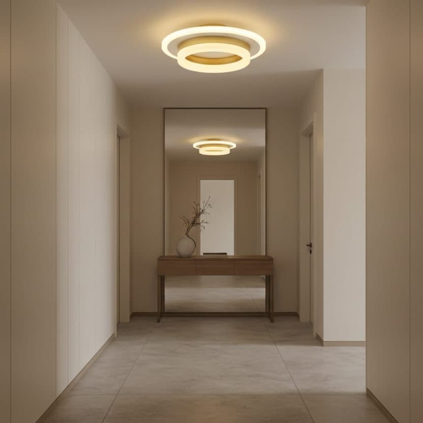 Lustra LED Rotunda 21W Flippy Alb Auriu — imagine 11