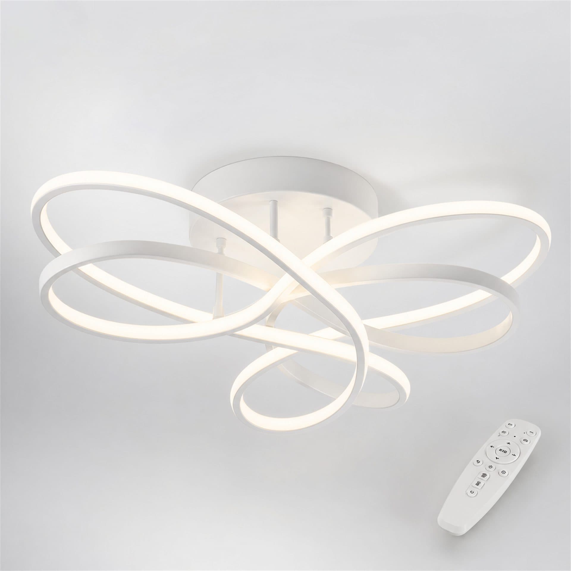 Lustra LED cu telecomanda Flippy KANGNING, 120W, Alb — imagine 9