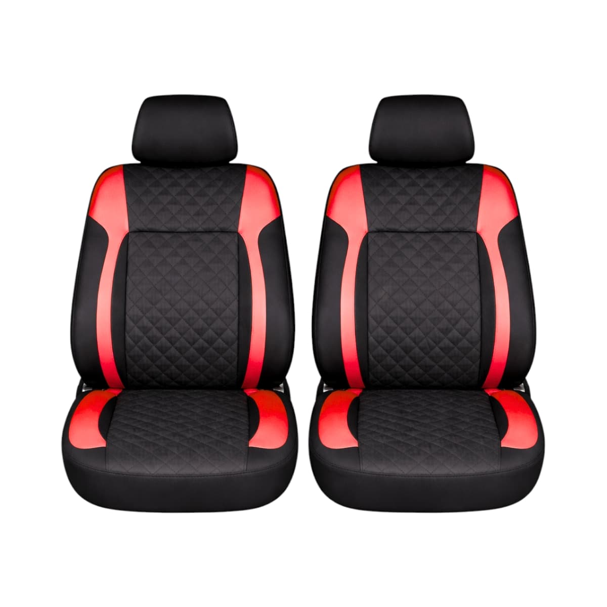 Set huse scaune auto Premium Diamond Racer, Negru/Rosu — imagine 2