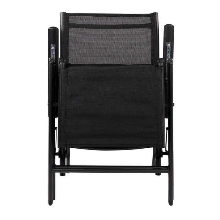 Scaun de gradina 2in1 Flippy, sezlong pliabil cu suport picioare, negru — imagine 2