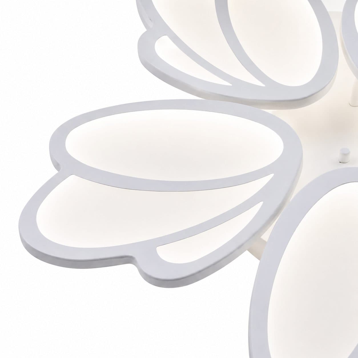 Lustra LED TULIP Flippy 81W cu telecomanda, 5 petale, alb — imagine 3