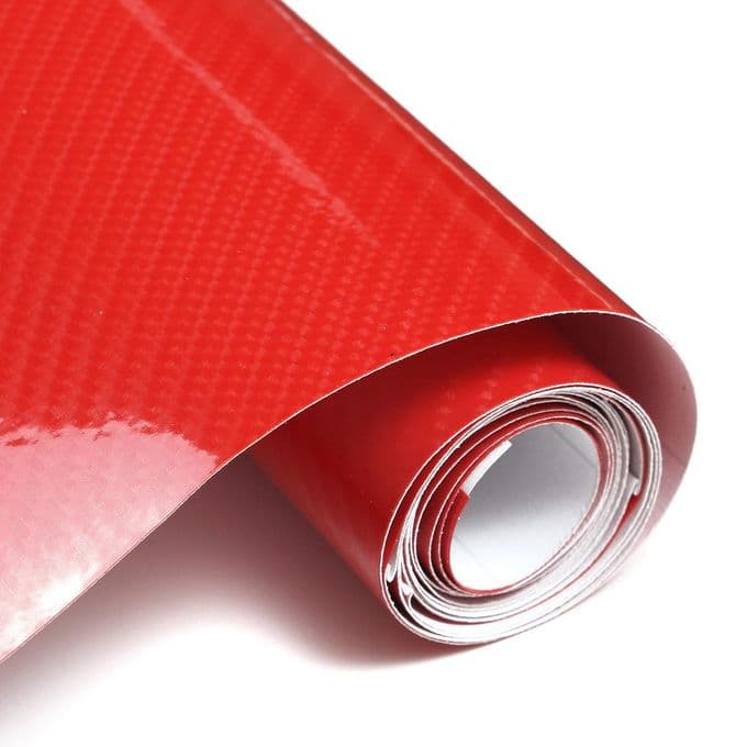 Folie colantare auto Carbon 5D Lacuit Rosu (3,0m x 1,52m) — imagine 2