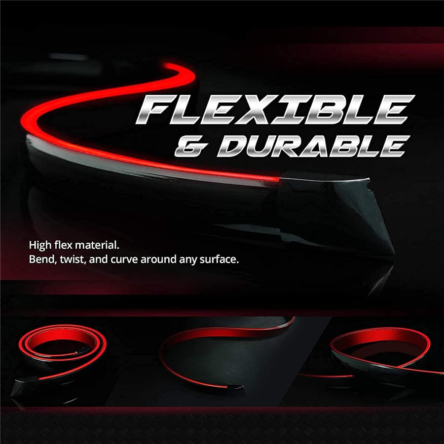 Lampa stop frana suplimentara LED pentru autoturisme, 12V, 120cm, Negru — imagine 5