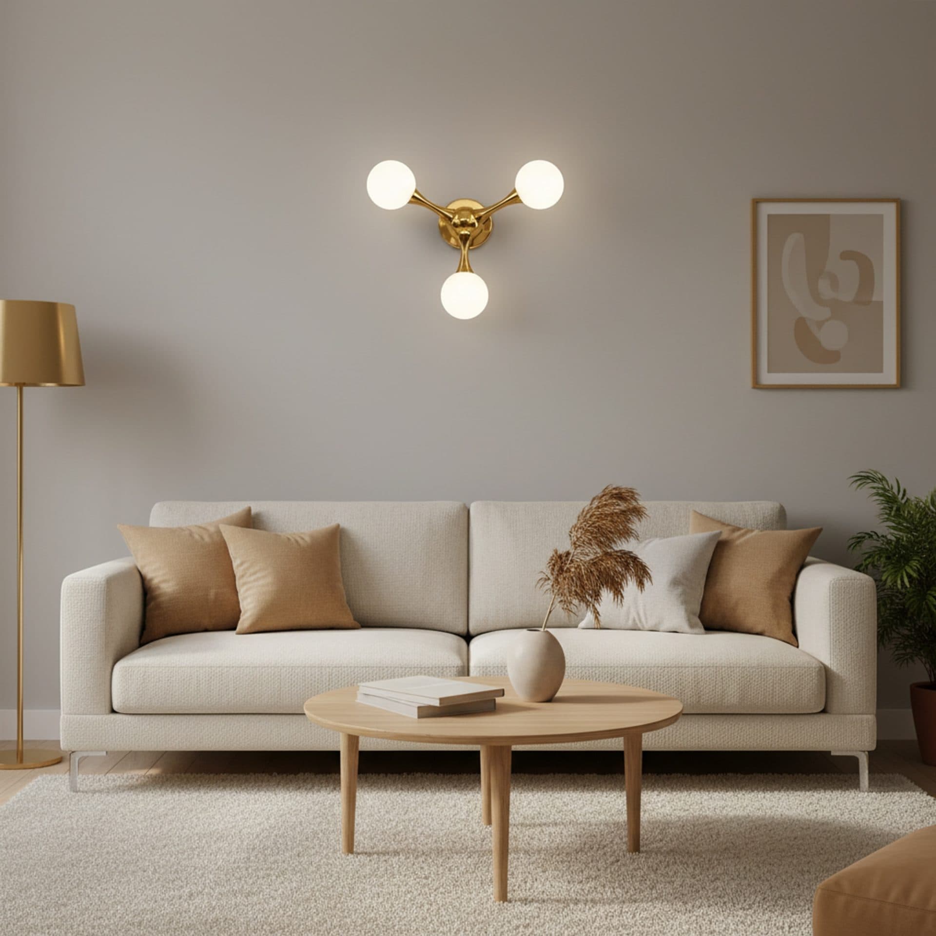 Aplica de perete Flippy LED Decorativa ELEKTRA 3xG9 Auriu — imagine 2