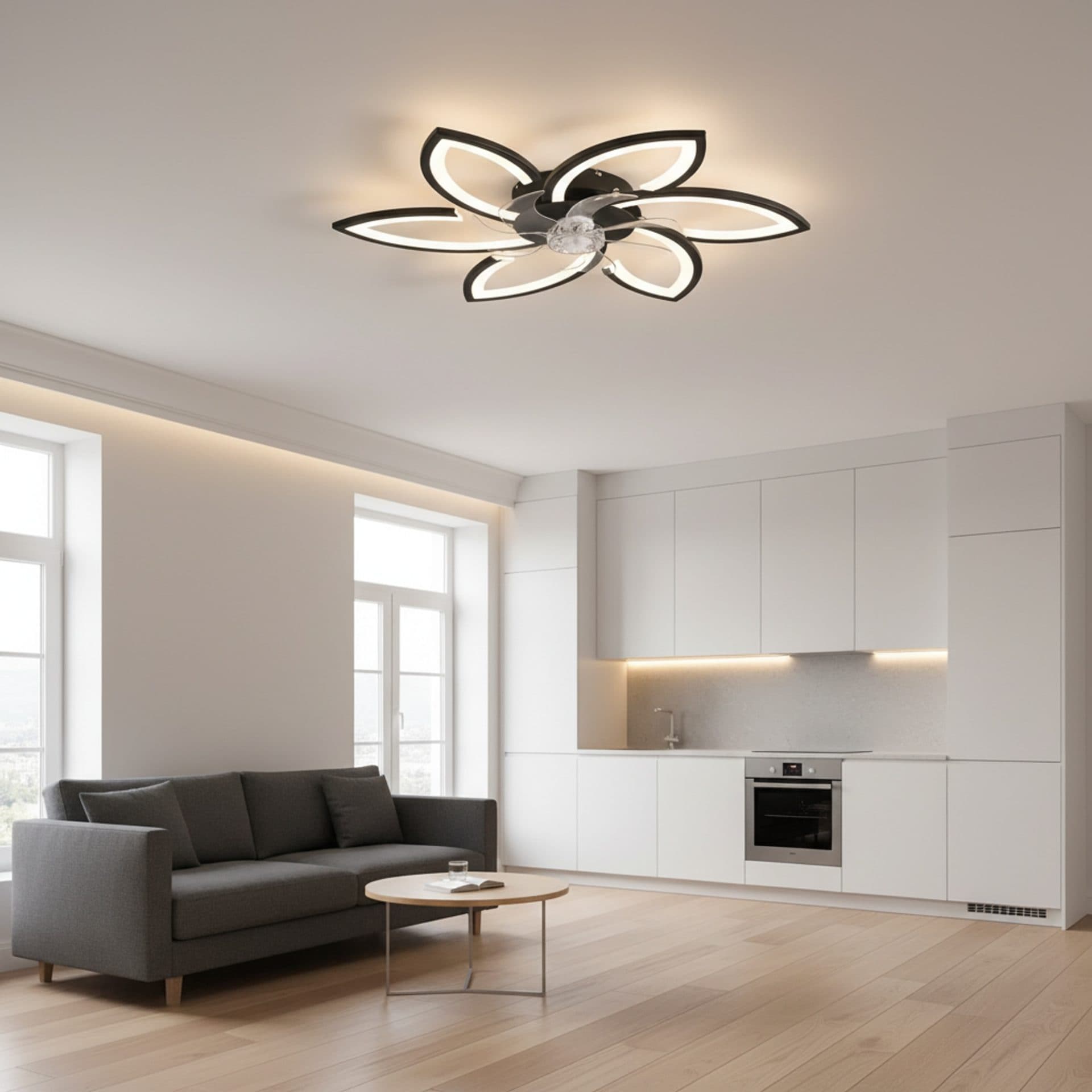 Lustra LED Ventilator Flippy 36W D76.5cm Telecomanda — imagine 4