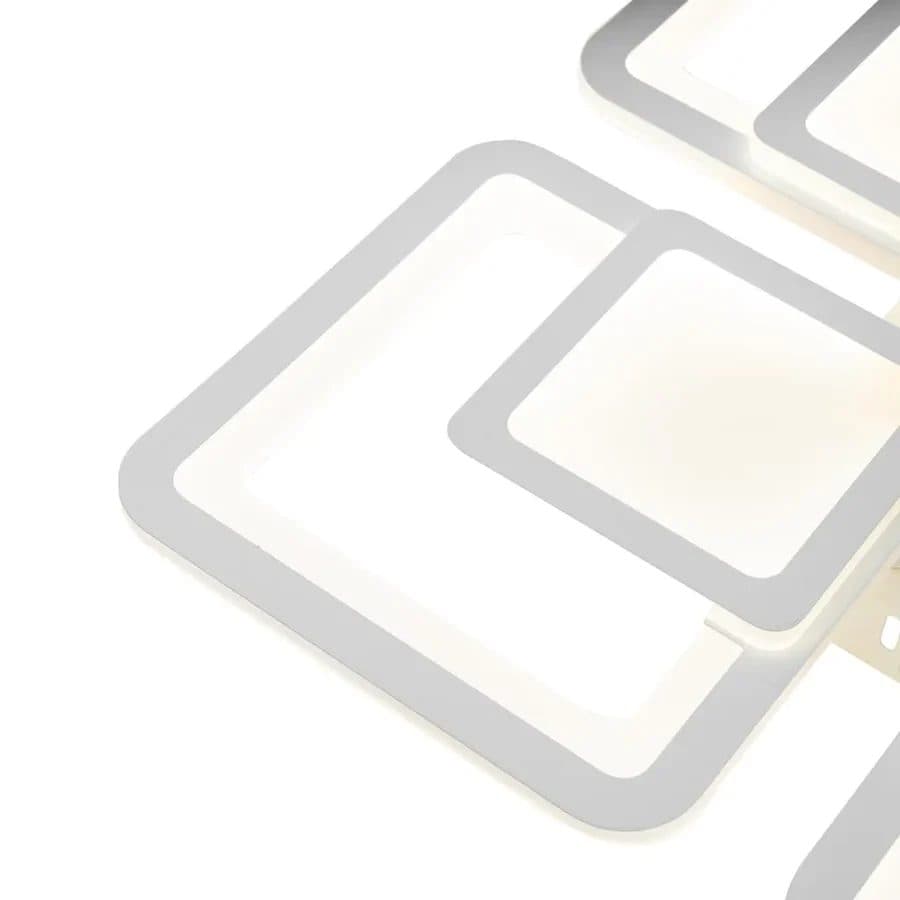 Lustra LED 96W 4 Patrate Flippy Alb Mat — imagine 4