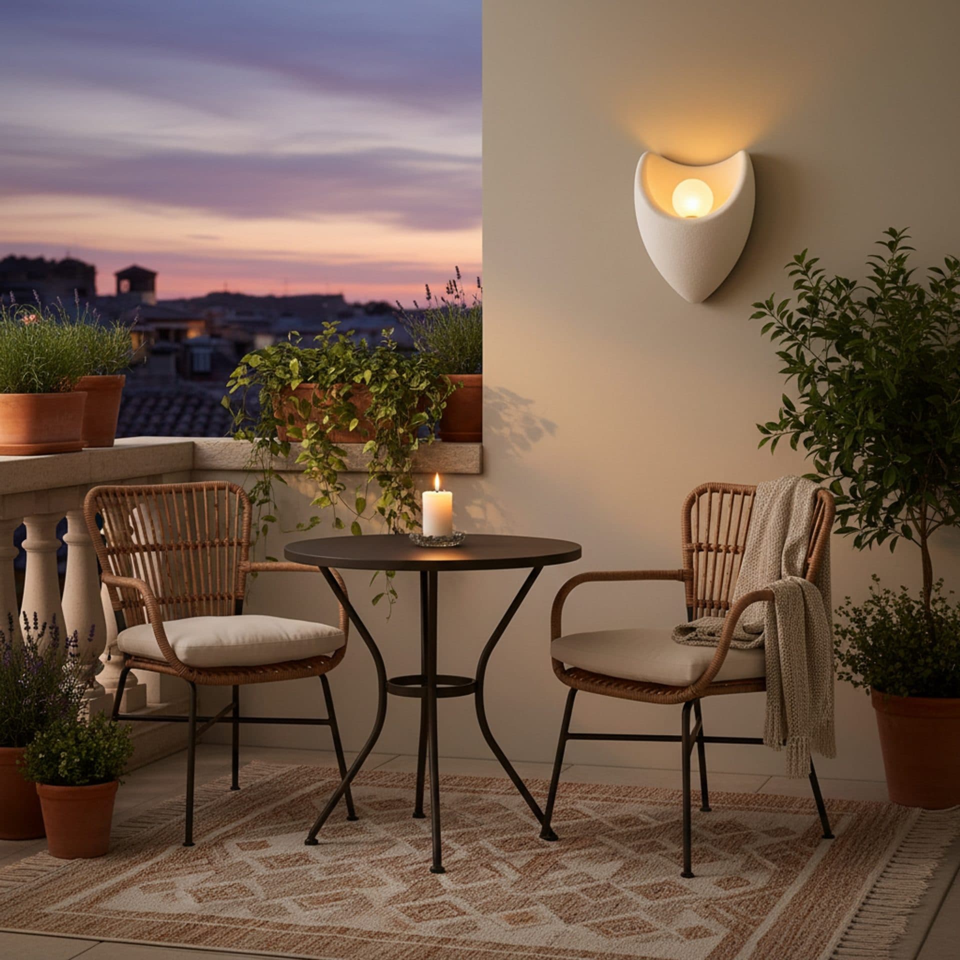Aplica LED decorativa Flippy CONNO, 26cm, E27, polistiren, alb — imagine 1