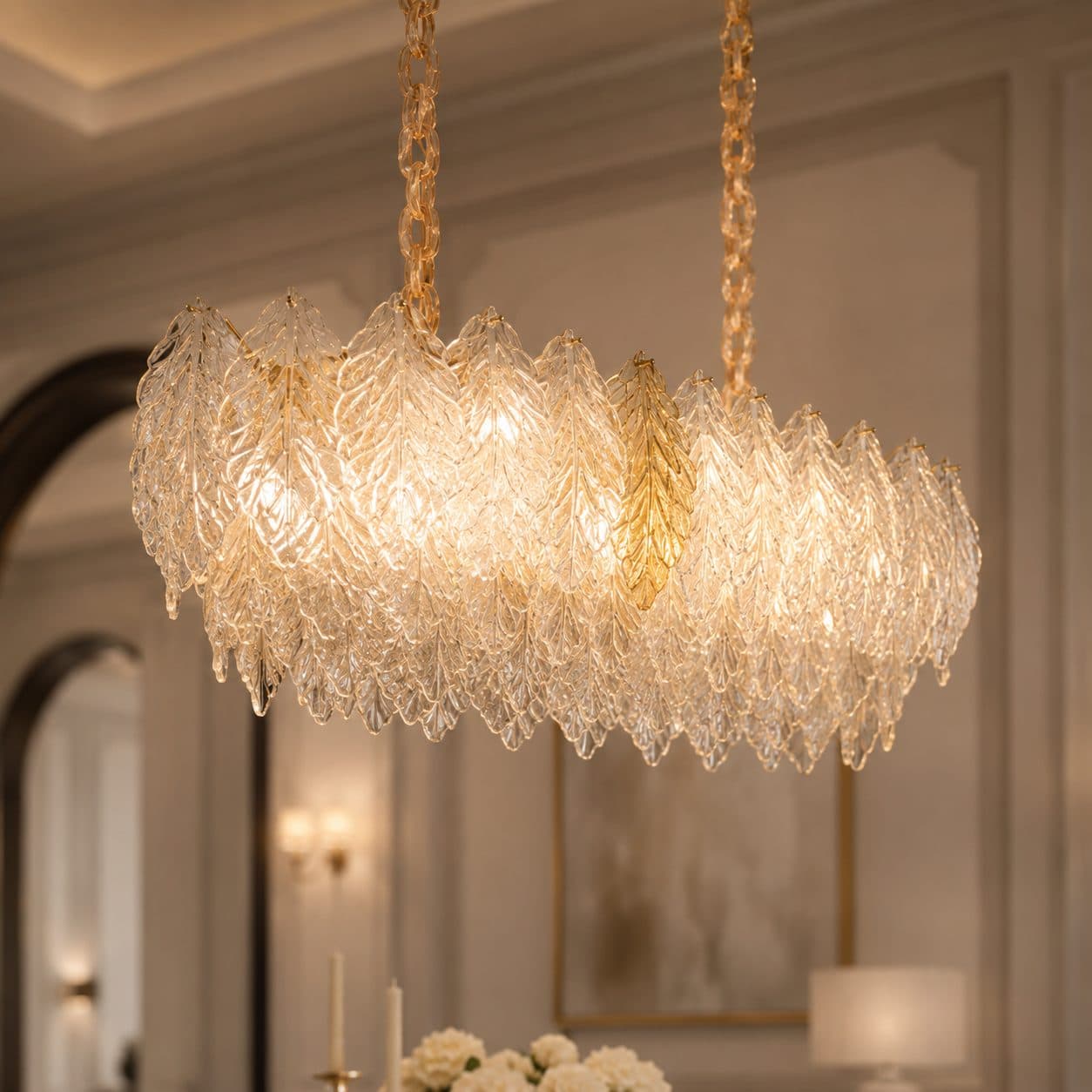 Candelabru Cristal LACE Royale 11xE14 Auriu Lucios Design Elegant — imagine 2
