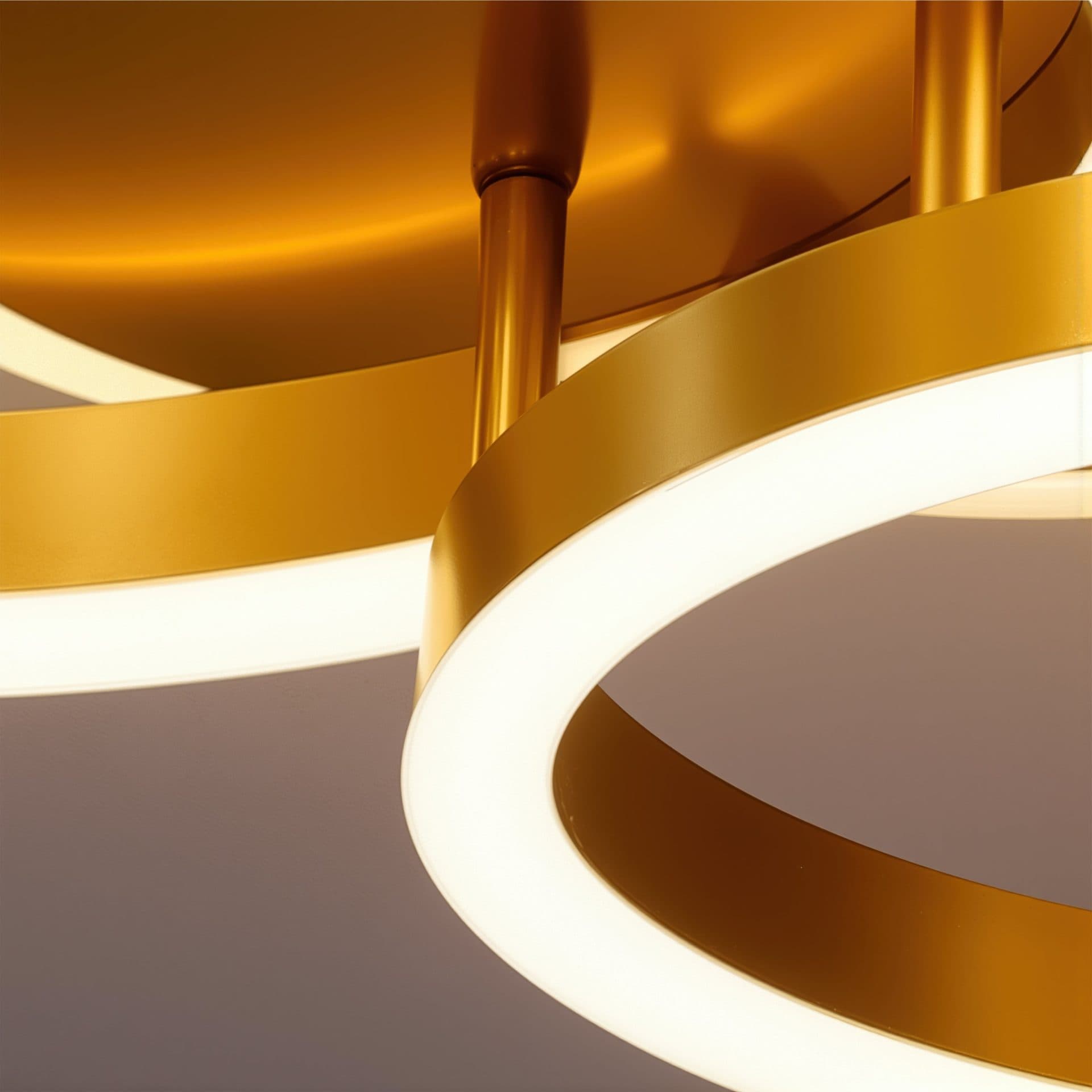 Lustra LED Flippy 66W, telecomanda, lumina Rece/Calda/Neutra, Auriu Lucios — imagine 14