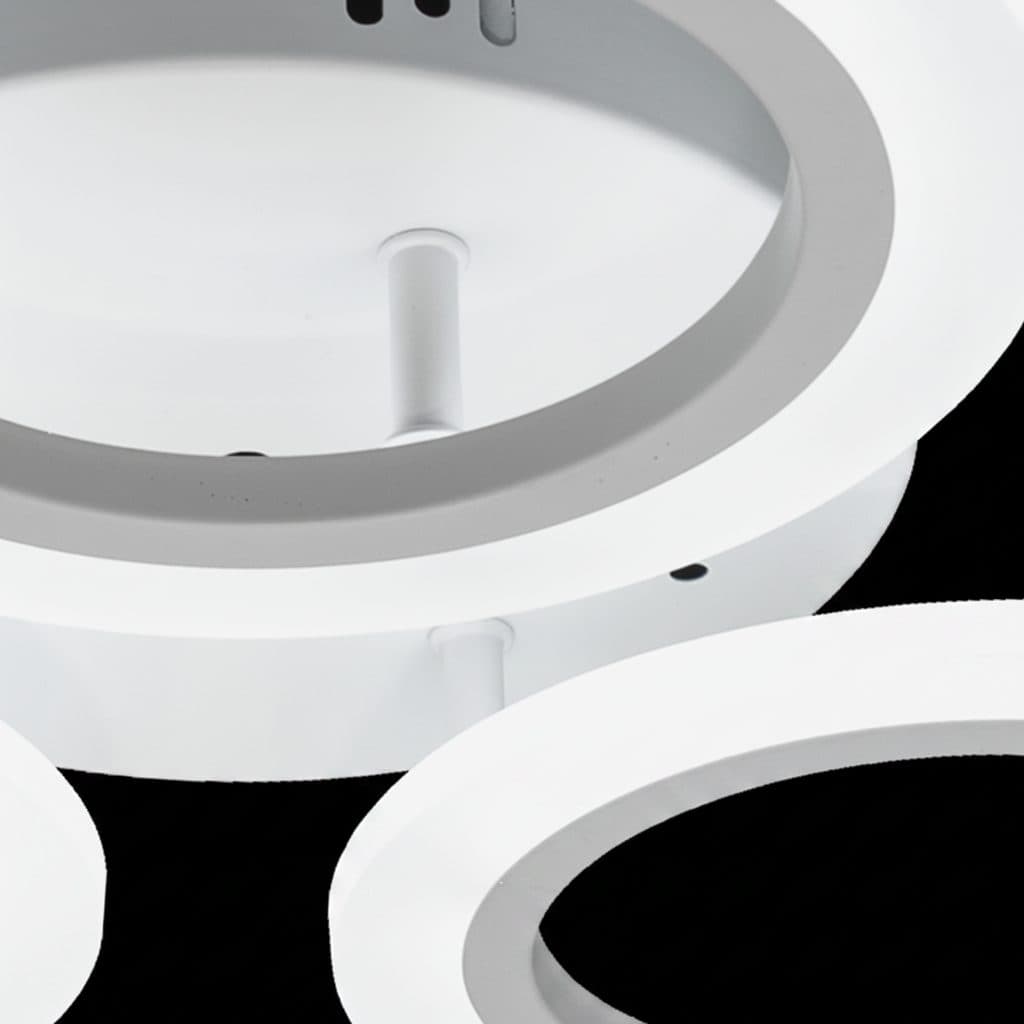 Lustra LED Flippy Mara 27W, 3 Cercuri, lumina Neutra, Alb — imagine 4