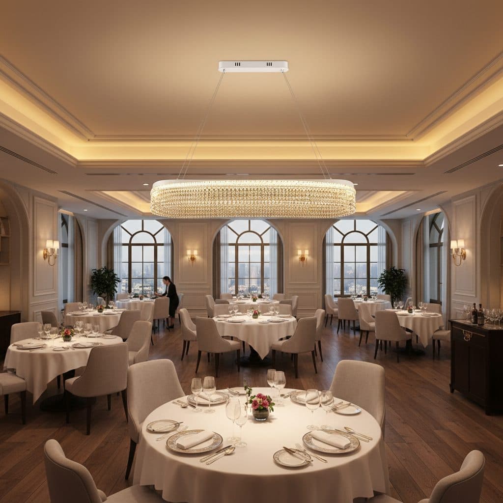 Candelabru Cristal Flippy VOLNA Supremo 128W Alb Metal si Cristal — imagine 5