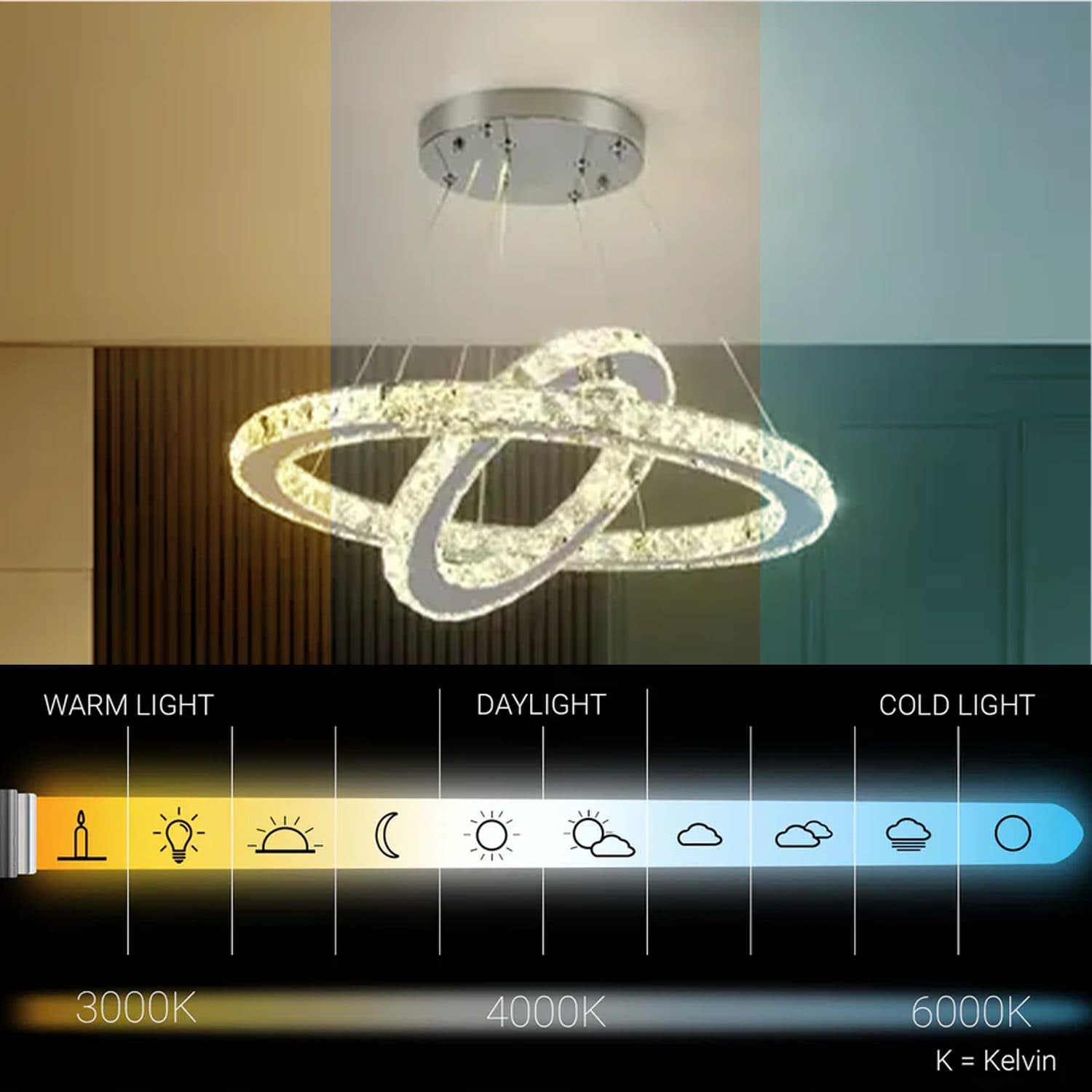 Lustra LED cu telecomanda Flippy PRISM LUMINIS 58W — imagine 12