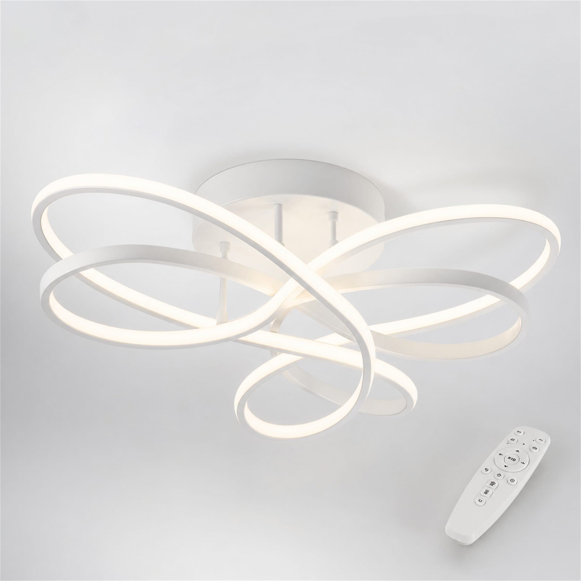 Lustra LED cu telecomanda Flippy KANGNING, 120W, Alb — imagine 6