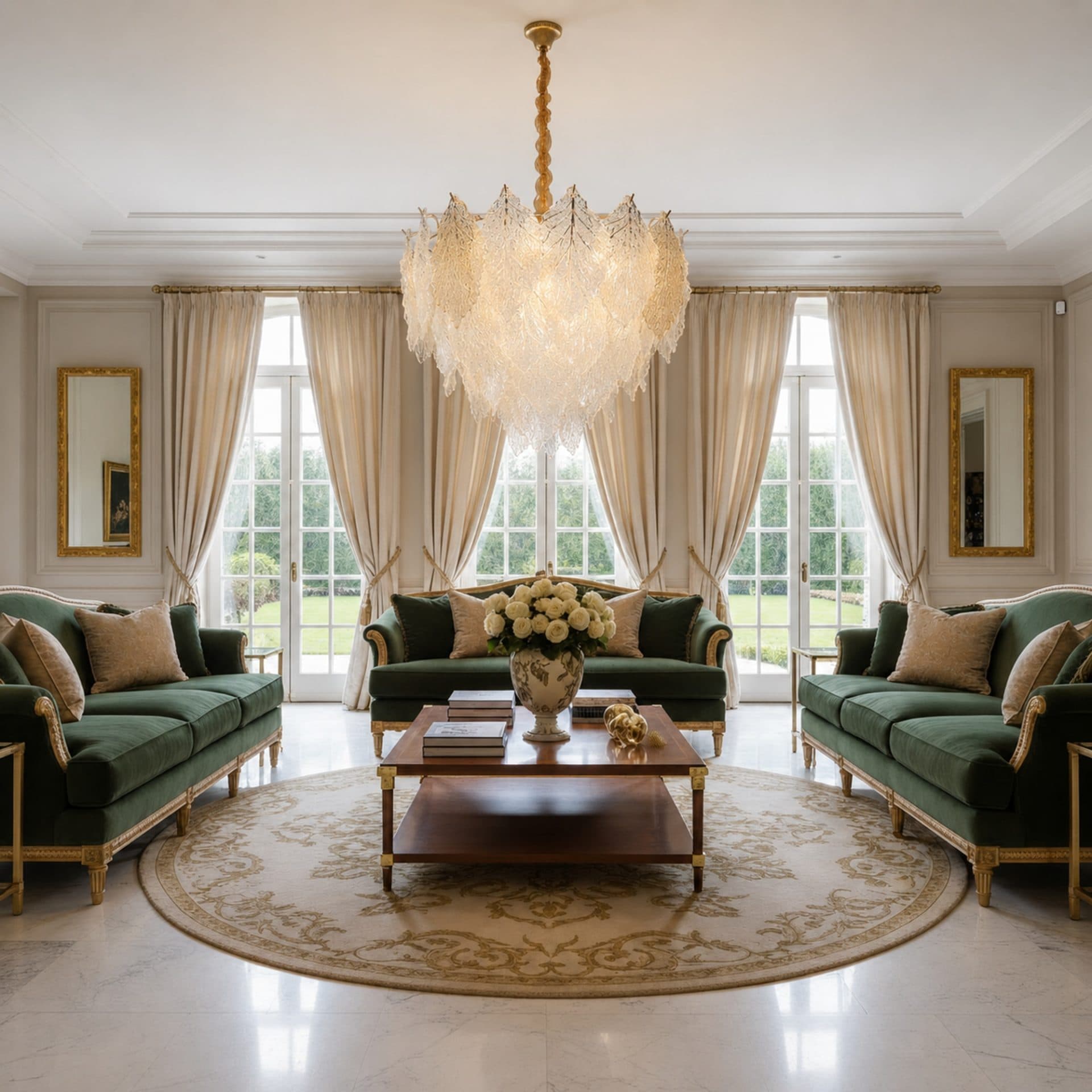 Candelabru Flippy Cristal LACE Magno 11xE14 Auriu Lucios Inaltime Reglabila — imagine 3