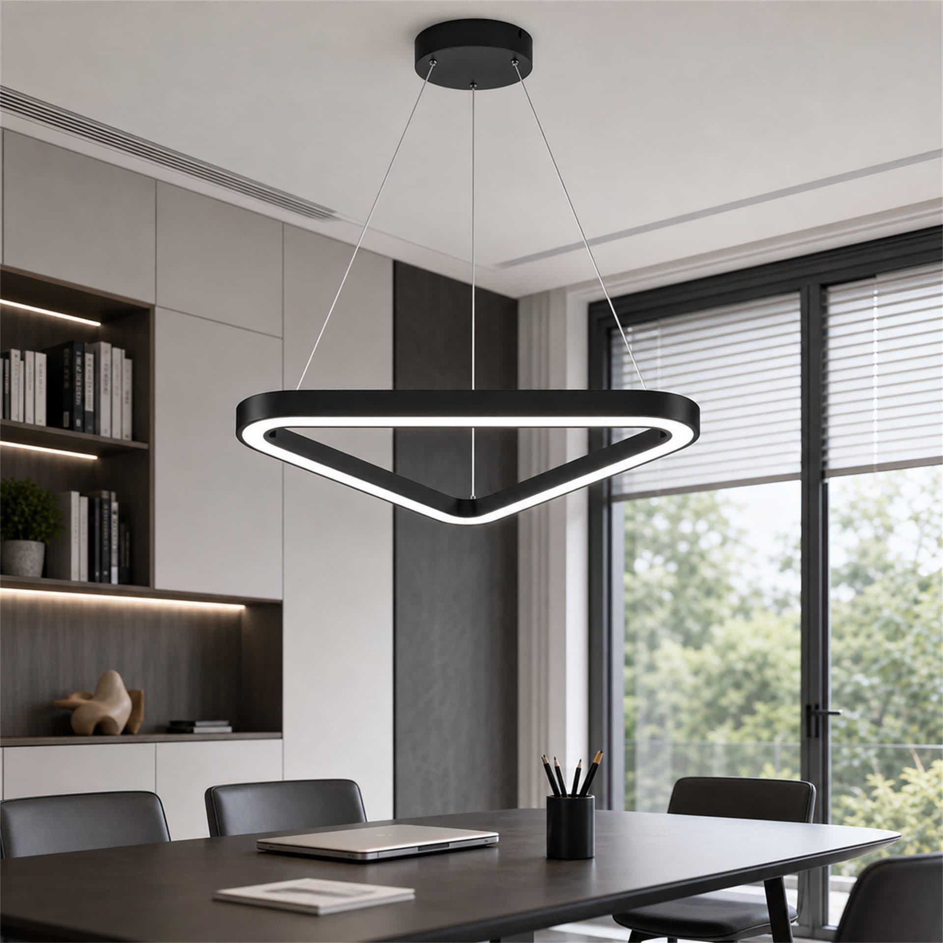 Lustra LED suspendata Flippy ANGLE 72cm 25W 6000K Negru — imagine 3
