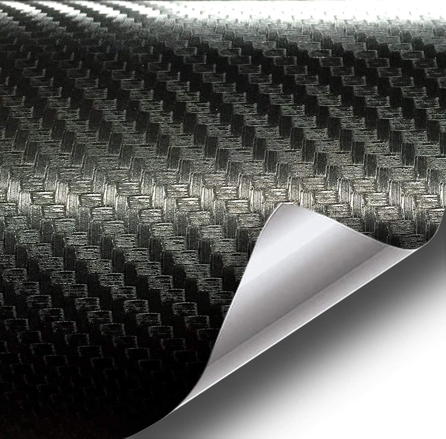 Folie colantare auto Carbon 3D Negru, 3,0m x 1,52m — imagine 1