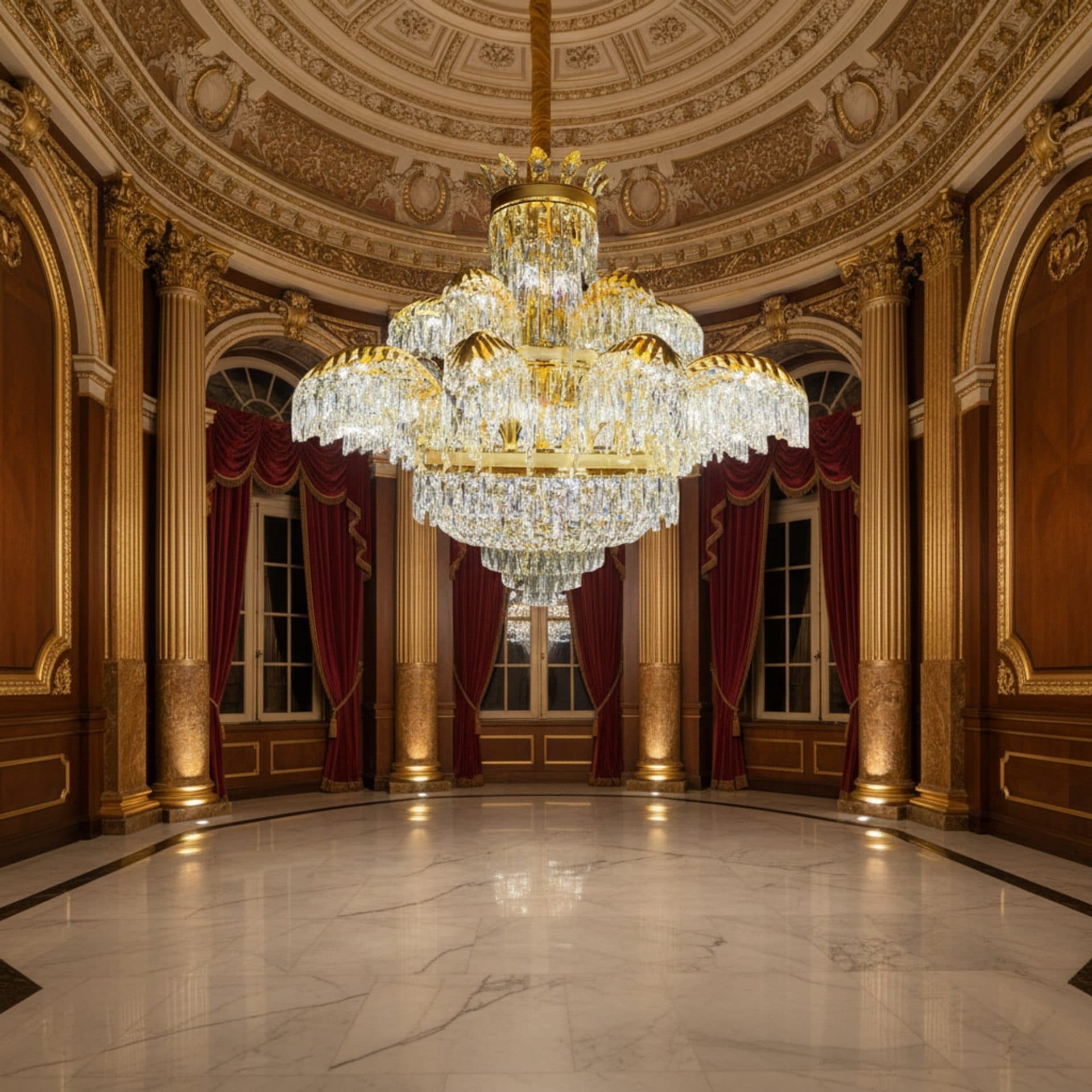 Candelabru Cristal Flippy PALACE Supremo 29xG9 Auriu Lucios — imagine 2
