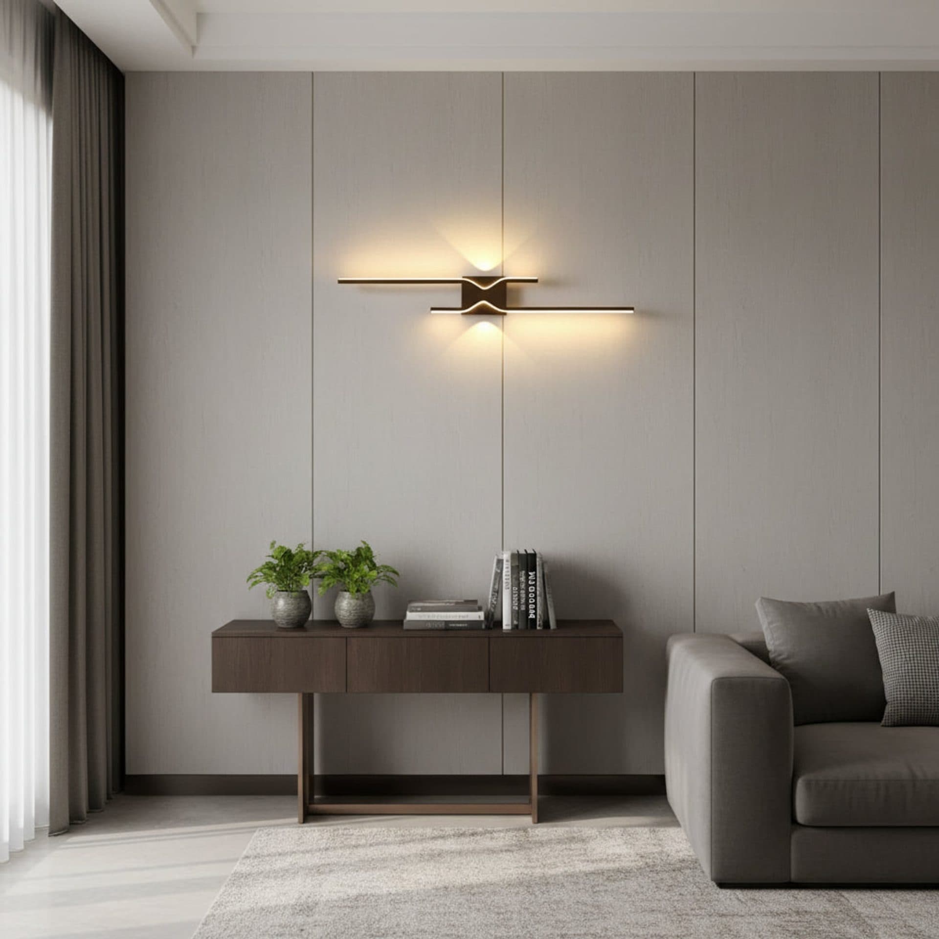 Aplica LED Decorativa Flippy 60cm Negru — imagine 2
