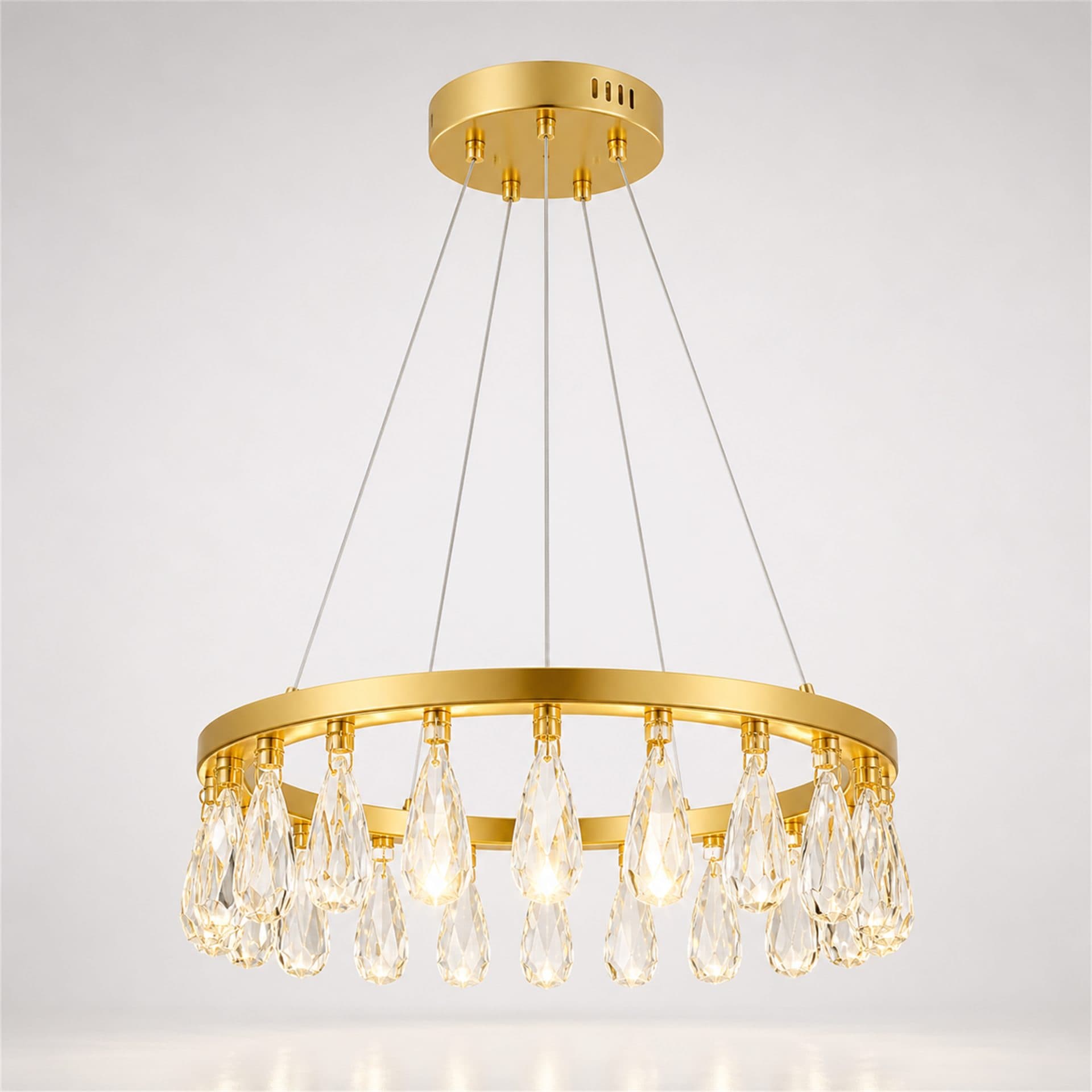 Candelabru Flippy Cristal LED Suspendat 36W 40cm — imagine 3
