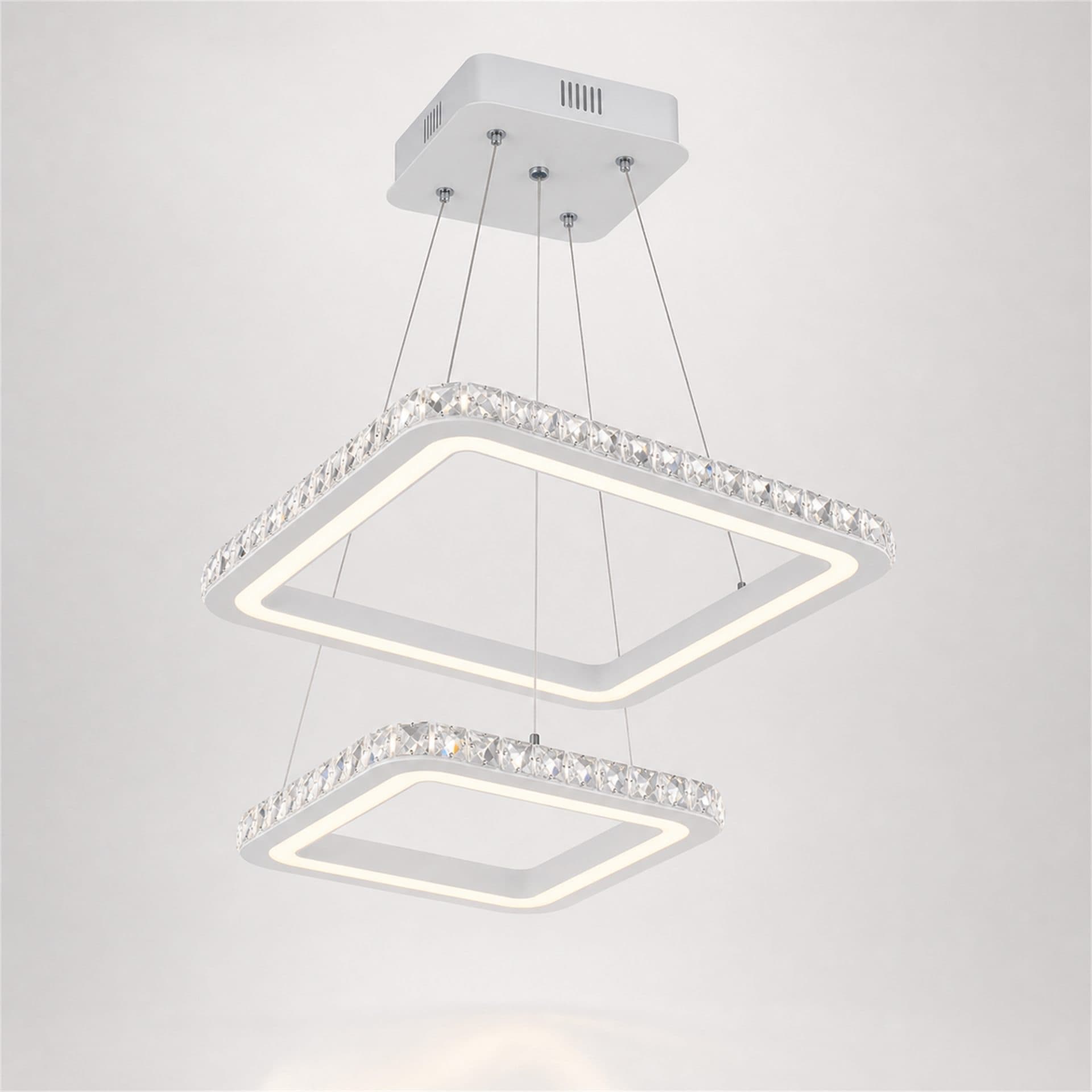 Lustra LED Flippy RENATO Petito 13W telecomanda cristal Alb — imagine 1