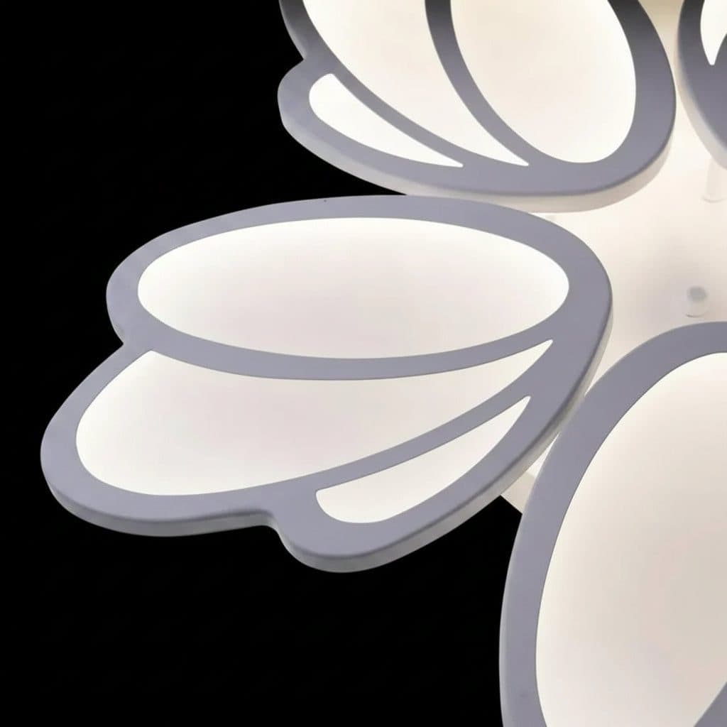 Lustra LED TULIP Flippy 81W cu telecomanda, 5 petale, alb — imagine 7