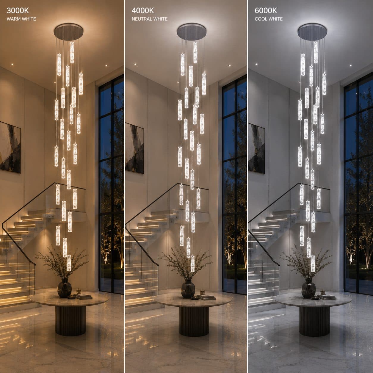 Candelabru LED Cristal 82W Crom Flippy — imagine 7