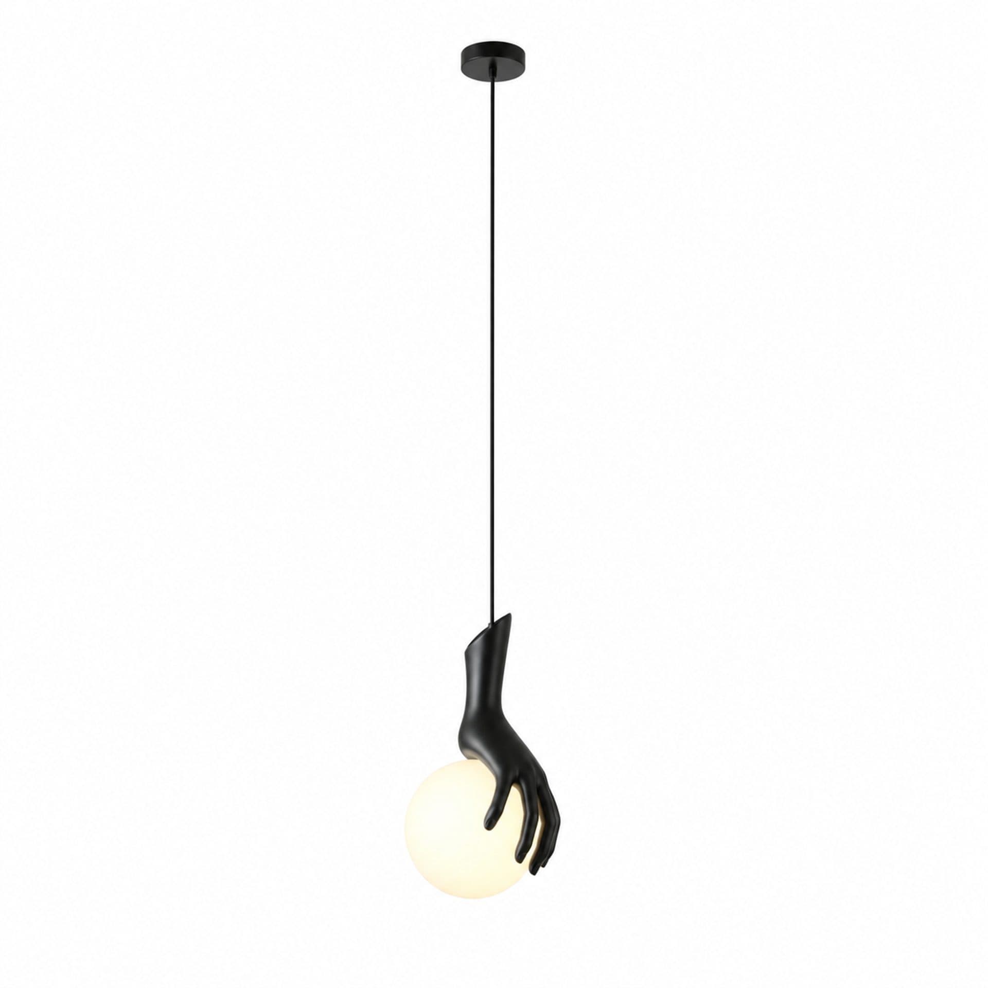 Lustra LED Flippy MANOS, Sticla si Resina, Negru — imagine 5