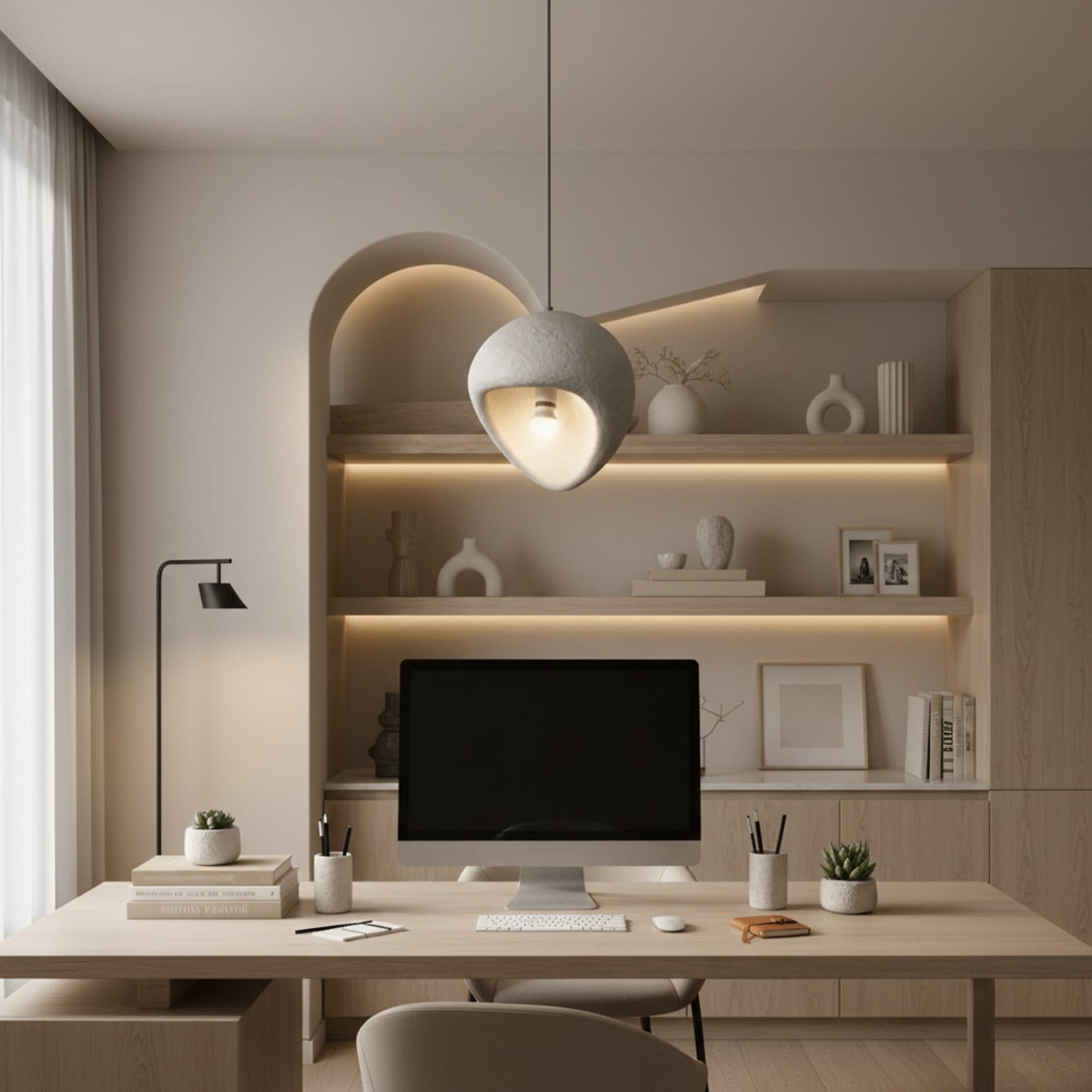 Lustra Flippy Moderna AERA 30 cm Suspendata Gri Metal si Spuma Inaltime Reglabila 1 X E27 — imagine 3