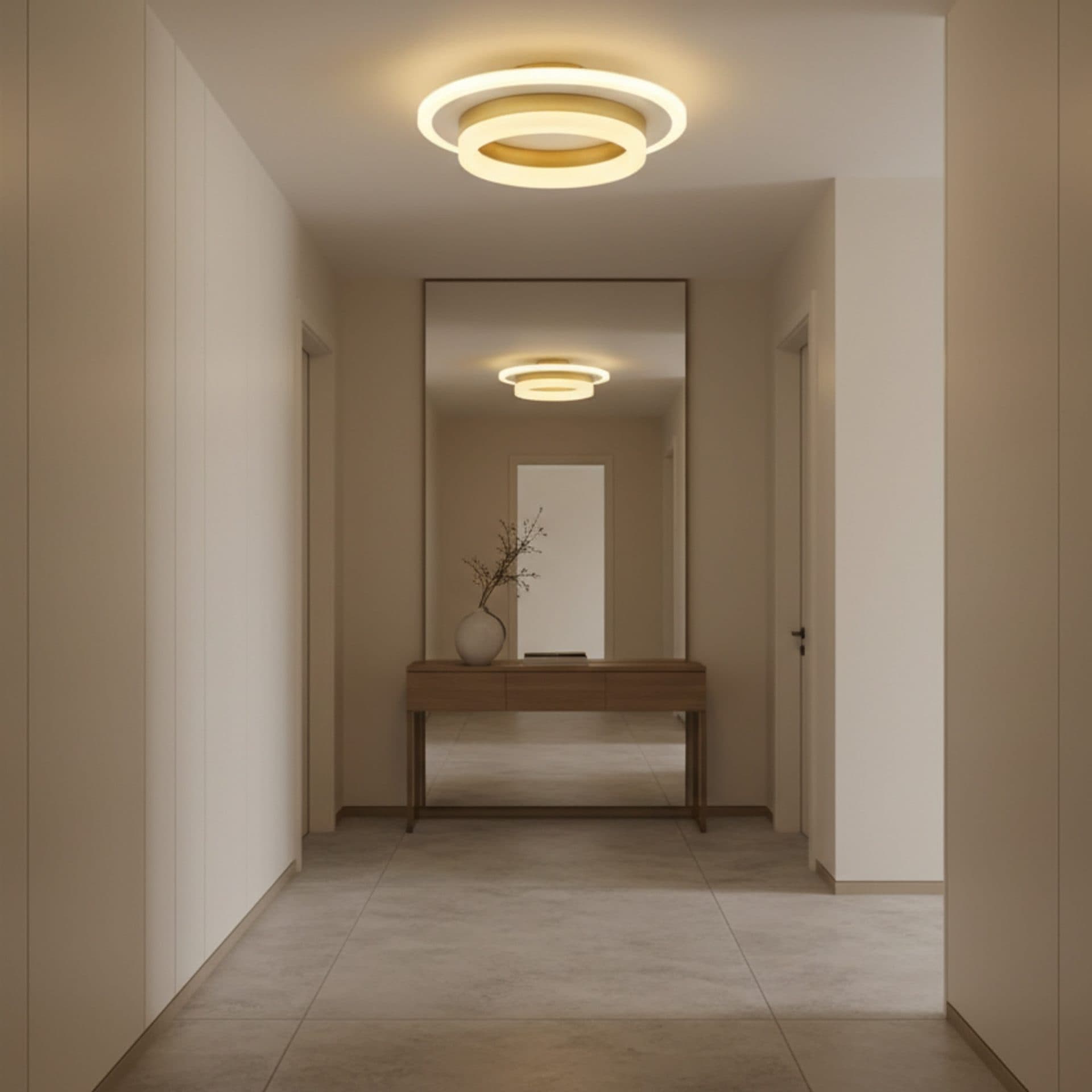Lustra LED Rotunda 21W Flippy Alb Auriu — imagine 3