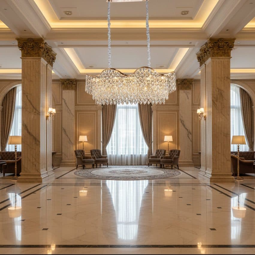 Candelabru Flippy Cristal 16xE14 VELOURA Supremo Reale Auriu Inaltime Reglabila — imagine 8