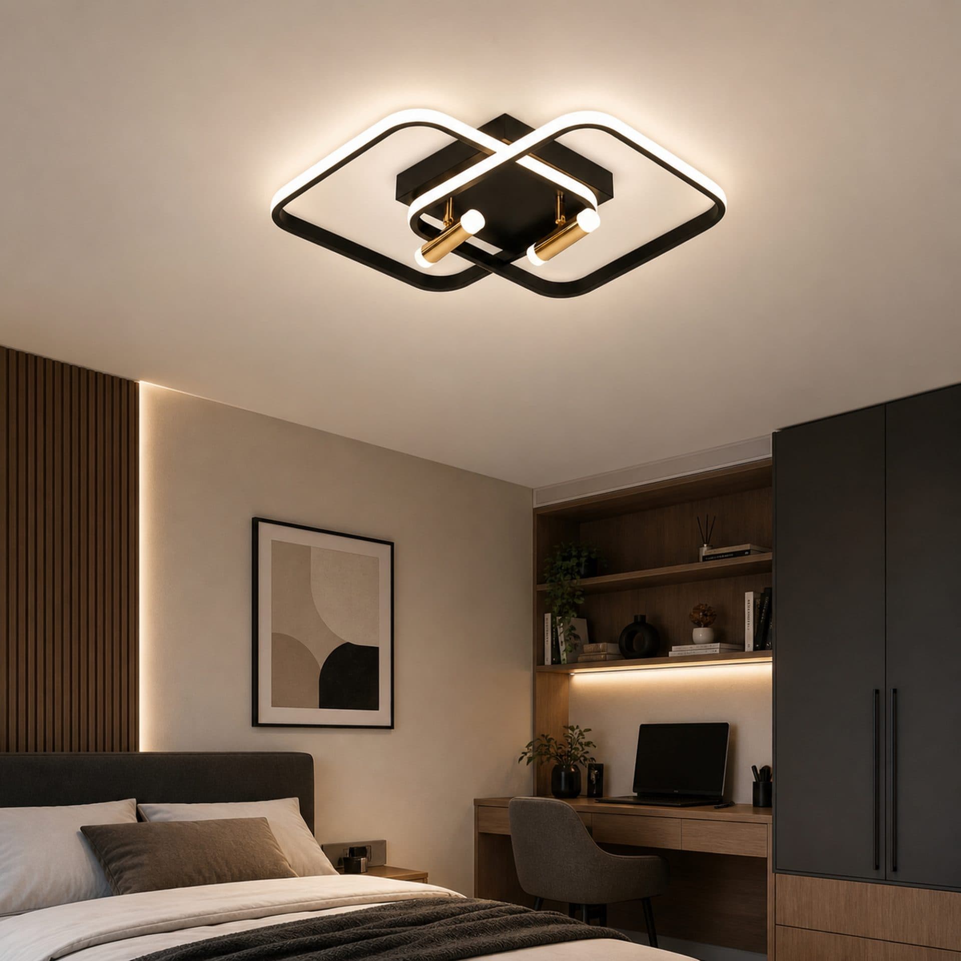 Lustra LED Flippy 2 surse 108W Negru — imagine 3
