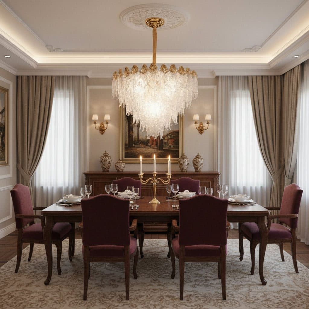 Candelabru Flippy Cristal MURANO Magno 12x E14 Auriu — imagine 7