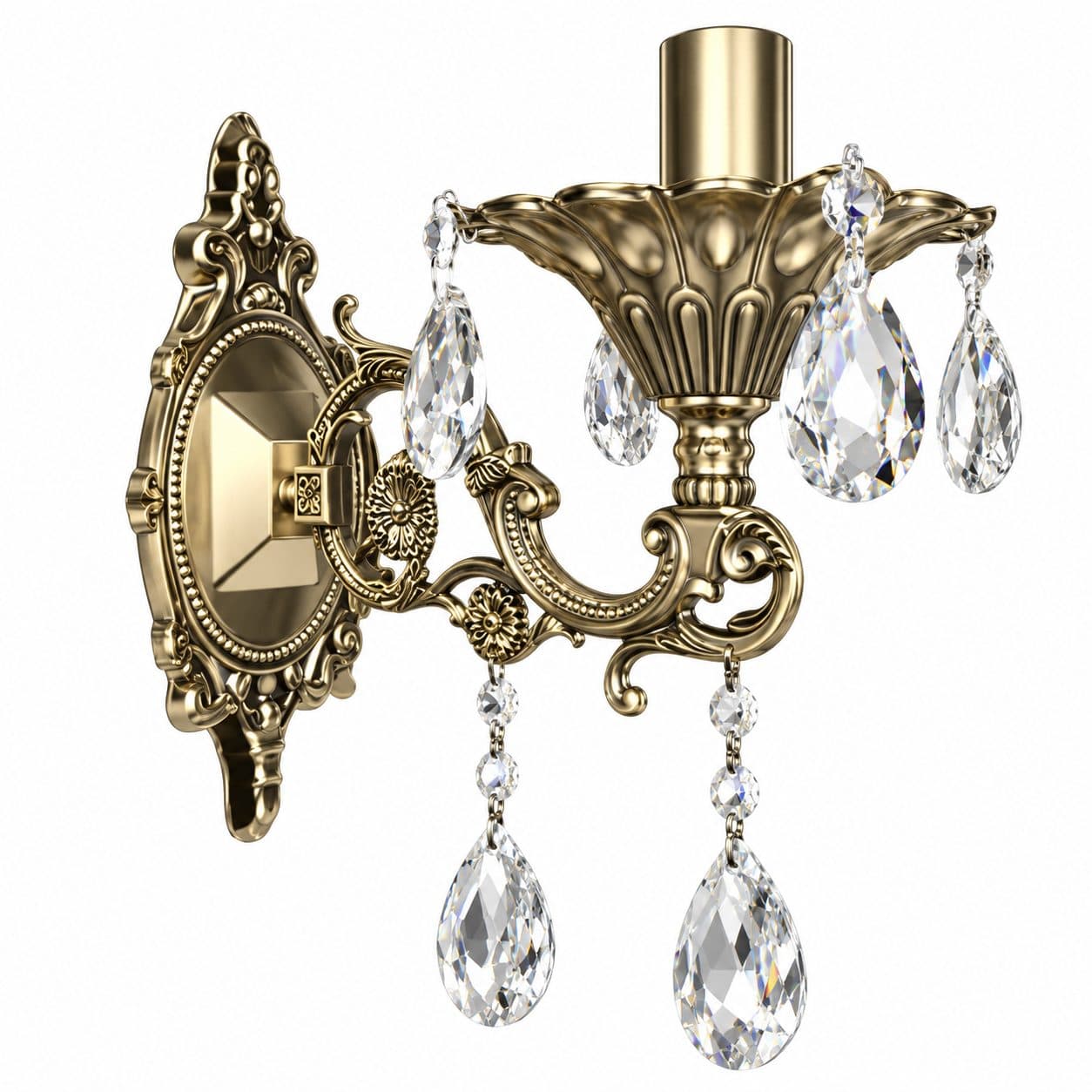 Aplica de perete Cristal SANSSOUCI Picollo, Flippy, Alama Antichizata — imagine 1