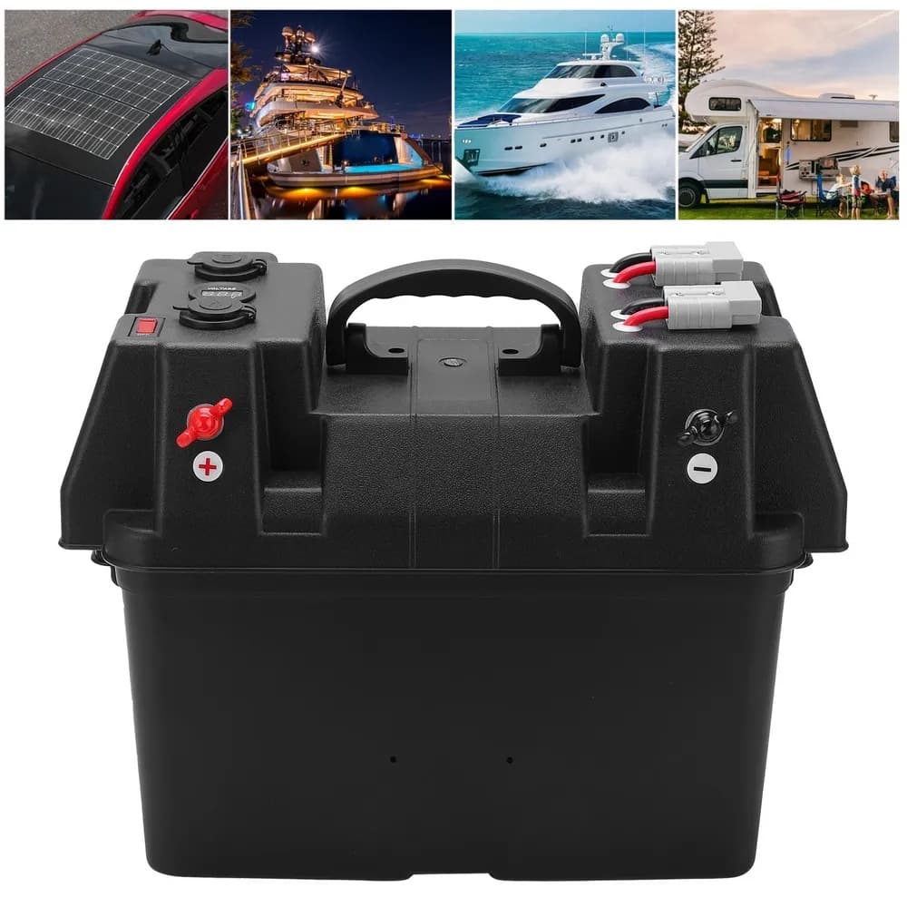 Cutie ermetica SMART pentru baterie auto cu voltmetru — imagine 2